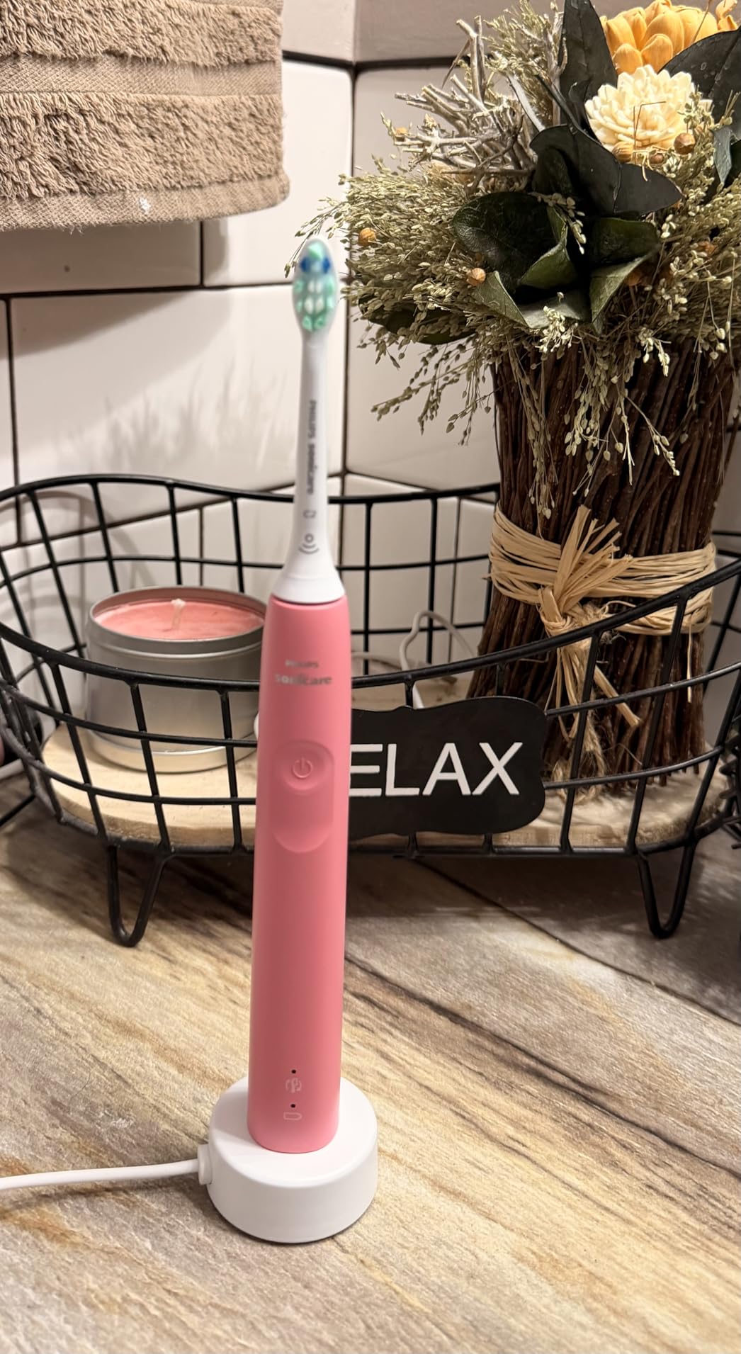 Philips Sonicare 4100 Rechargeable Electric Toothbrush, Deep Pink customer photo 2