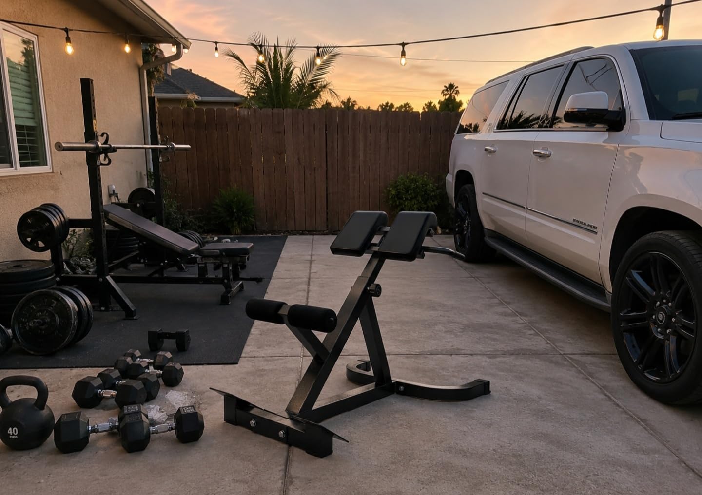 Roman Chair Back Extender - Angle & Height Dual Adjustable Hyperextension Bench for Home Gym - Adjustable Back Exercise Machine Fitness Equipment customer photo 2
