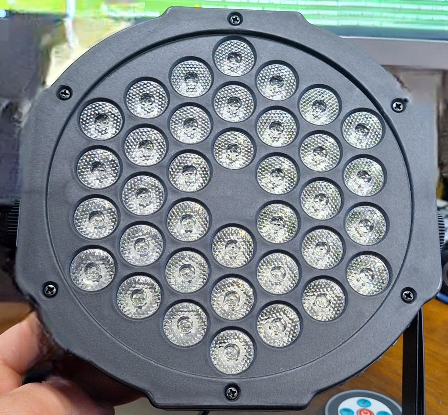U`King Stage Lights 10 Packs 36LED RGB LED Par Lights, 7 Channel DJ Party Lights with Remote Control & DMX Controller Sound Activated Uplights for Events Birthday Bar Dance Decoration customer photo 2