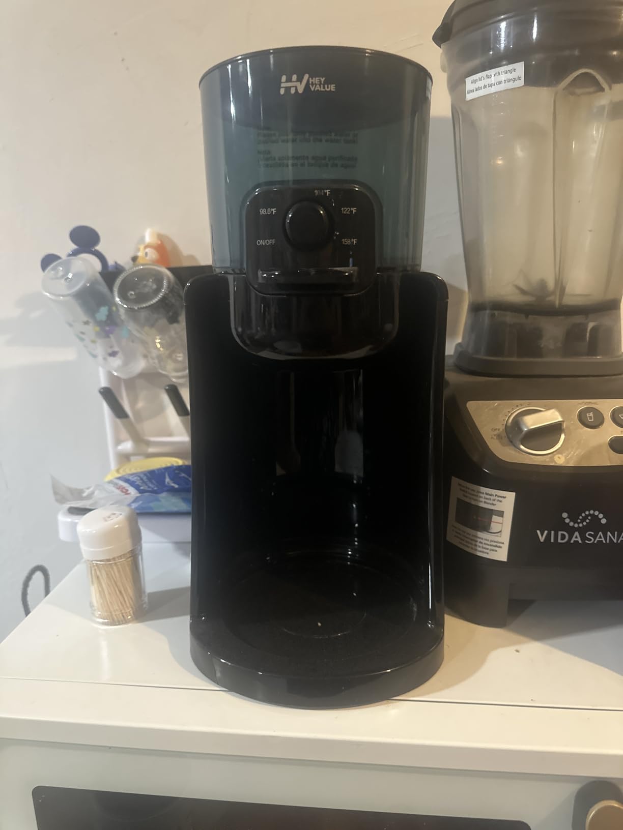 HEYVALUE Water Warmer for Baby Formula with Night Light,Bottle Warmer,Black customer photo 2