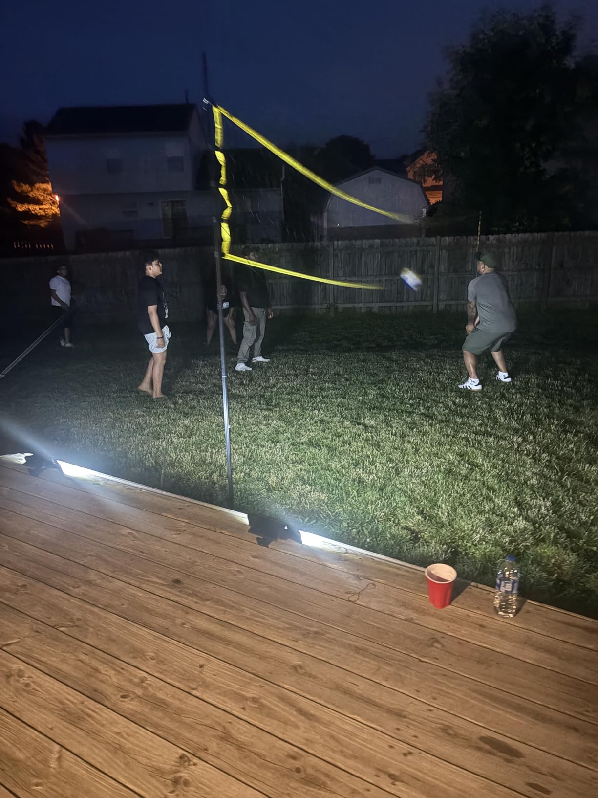 Volleyball Net for Backyard Portable, 32x3 FT Anti-Sag Net with Steel Poles customer photo 1