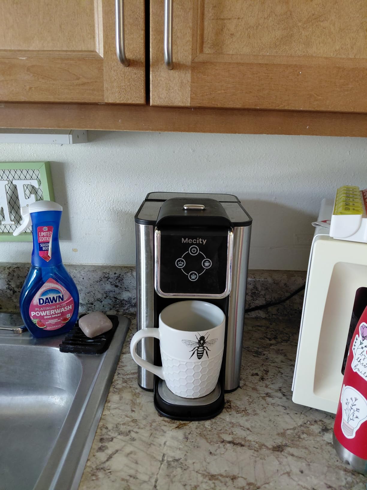 Mecity Coffee Maker 3 in 1 Single Serve Coffee Machine, Compatible with K cup Capsules, Instant Coffee Pot, Tea maker, 6,8,10 Oz Cup, Removable 50 Oz Water Reservoir, 120V 1150W customer photo 2