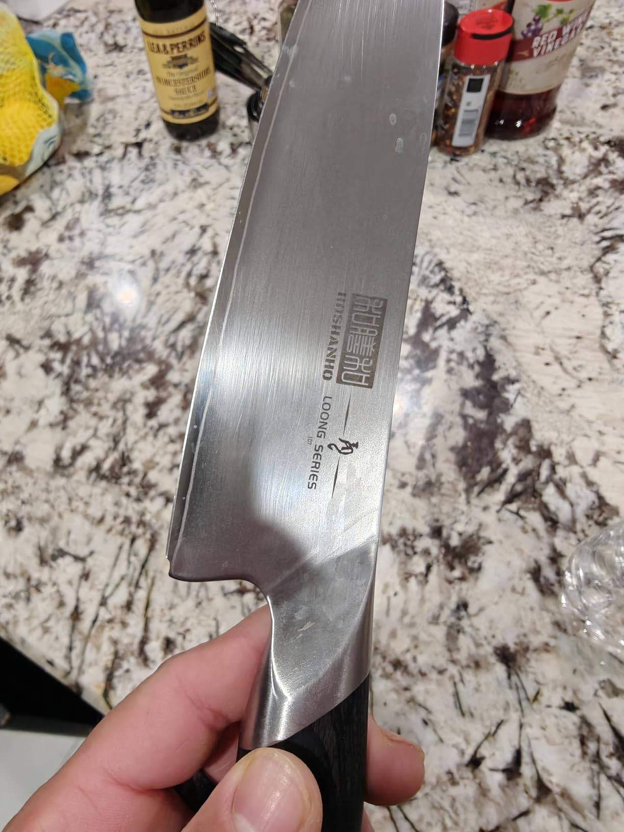 HOSHANHO Kitchen Knife in Japanese High Carbon Steel, Professional High-Class Chef's Knife 8 inch, Non-slip Ultra Sharp Cooking Knives with Ergonomic Handle customer photo 2