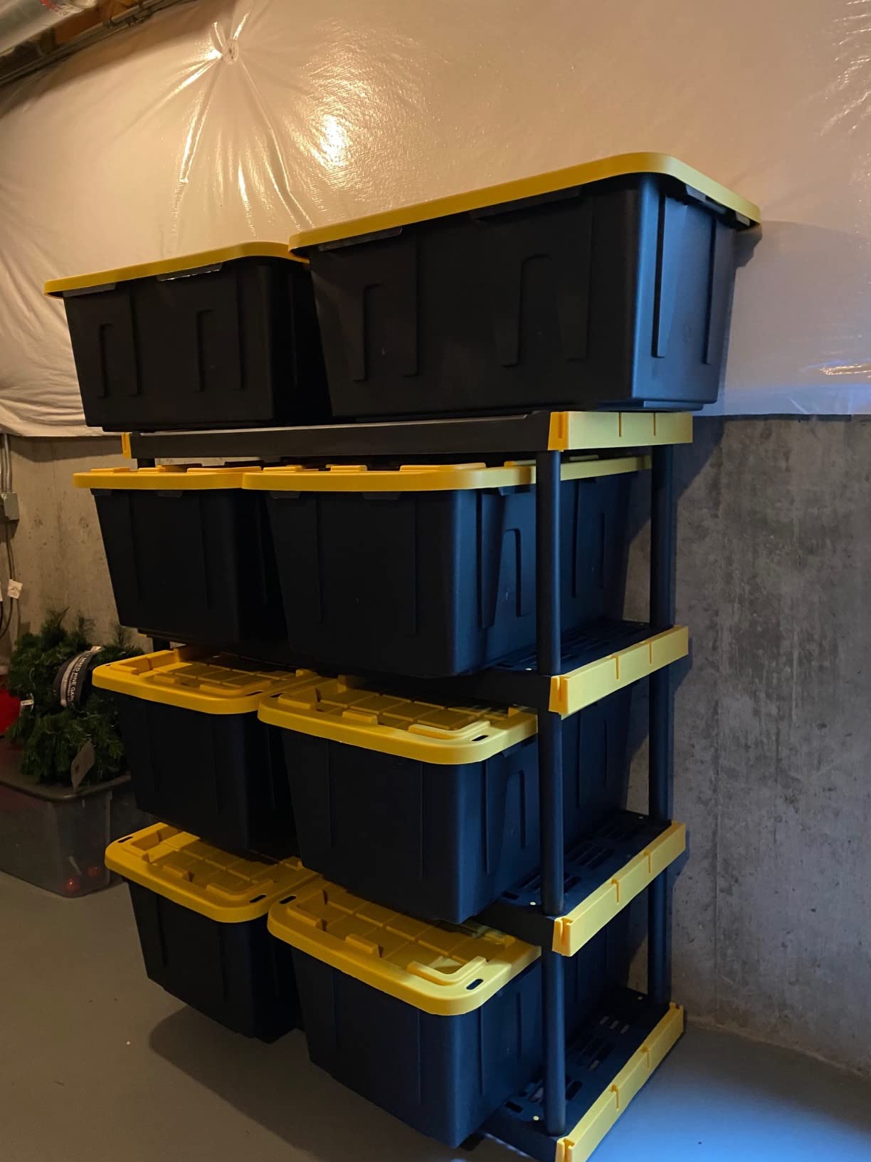 CX Heavy Duty 4-Tier Garage Storage Shelves + 8-pack 27-Gallon Bins & Lids customer photo 1