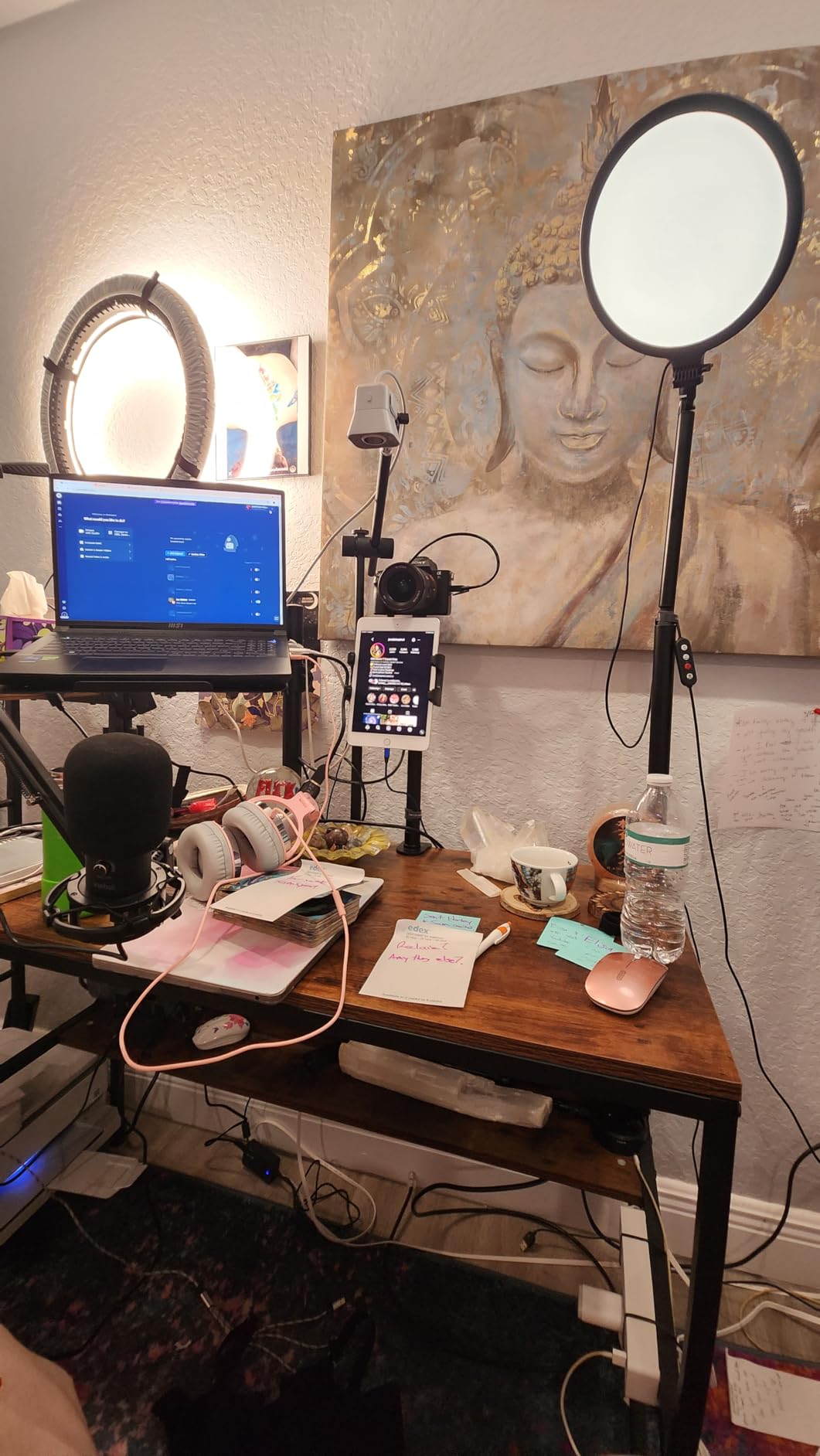 Camera Desk Mount Webcam Stand with Overhead Articulating Magic Boom Arm 1/4