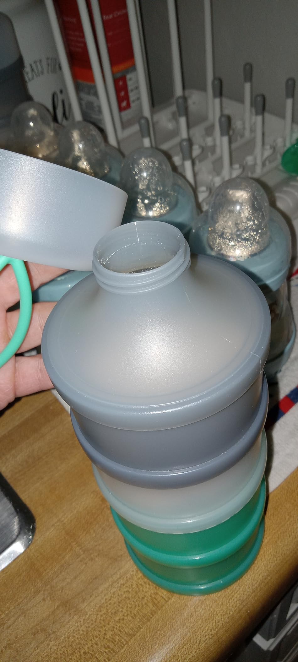 Baby Formula Dispenser, Formula Container, Portable Milk Powder Dispenser Container, Baby Feeding Travel Storage Container, Non-Spill Stackable Baby Snack Storage Container, BPA Free, 2 Packs customer photo 1