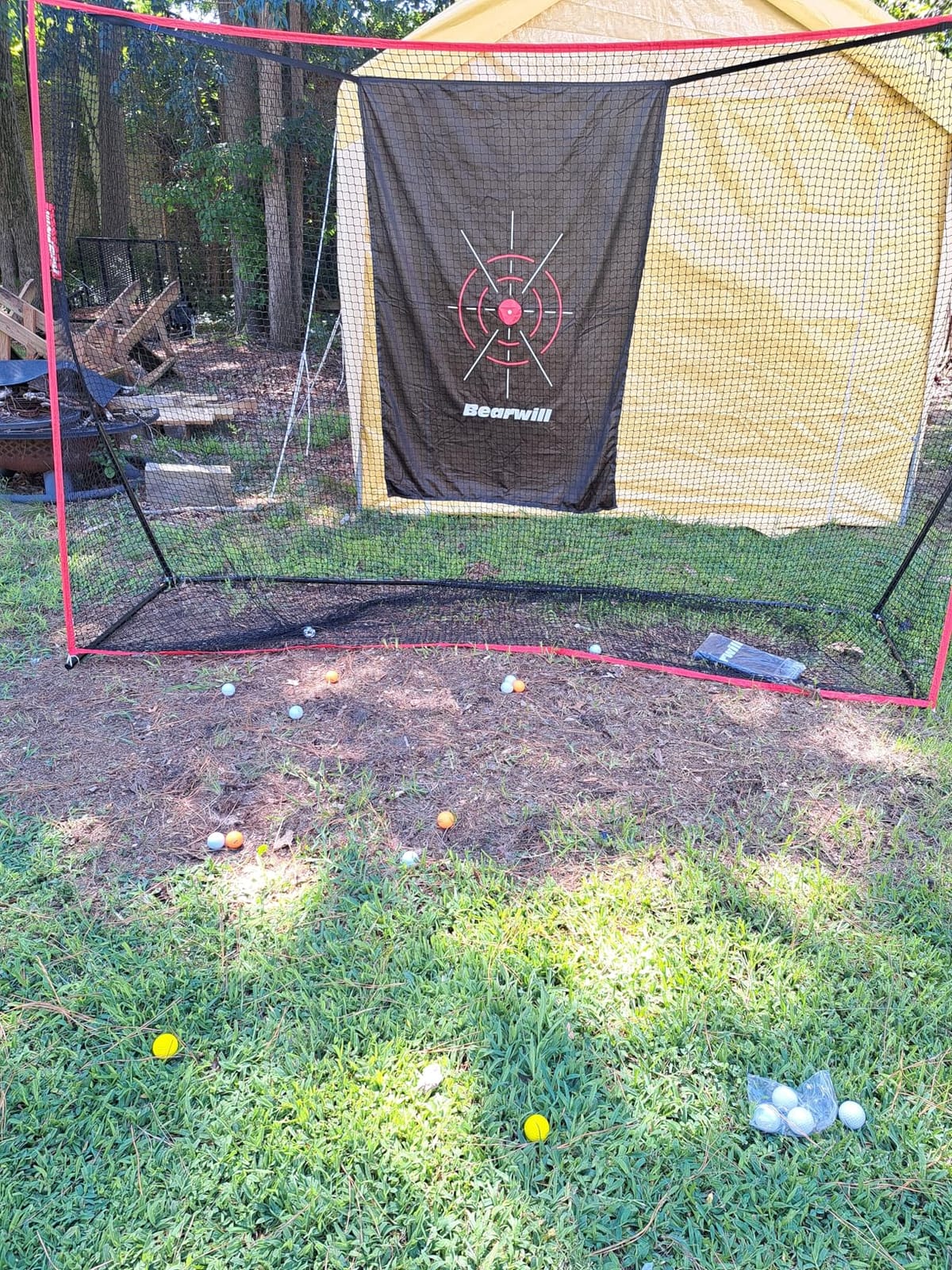 Golf Net,10x7ft Heavy Duty Golf Practice Nets with Mat for Indoor Outdoor customer photo 1