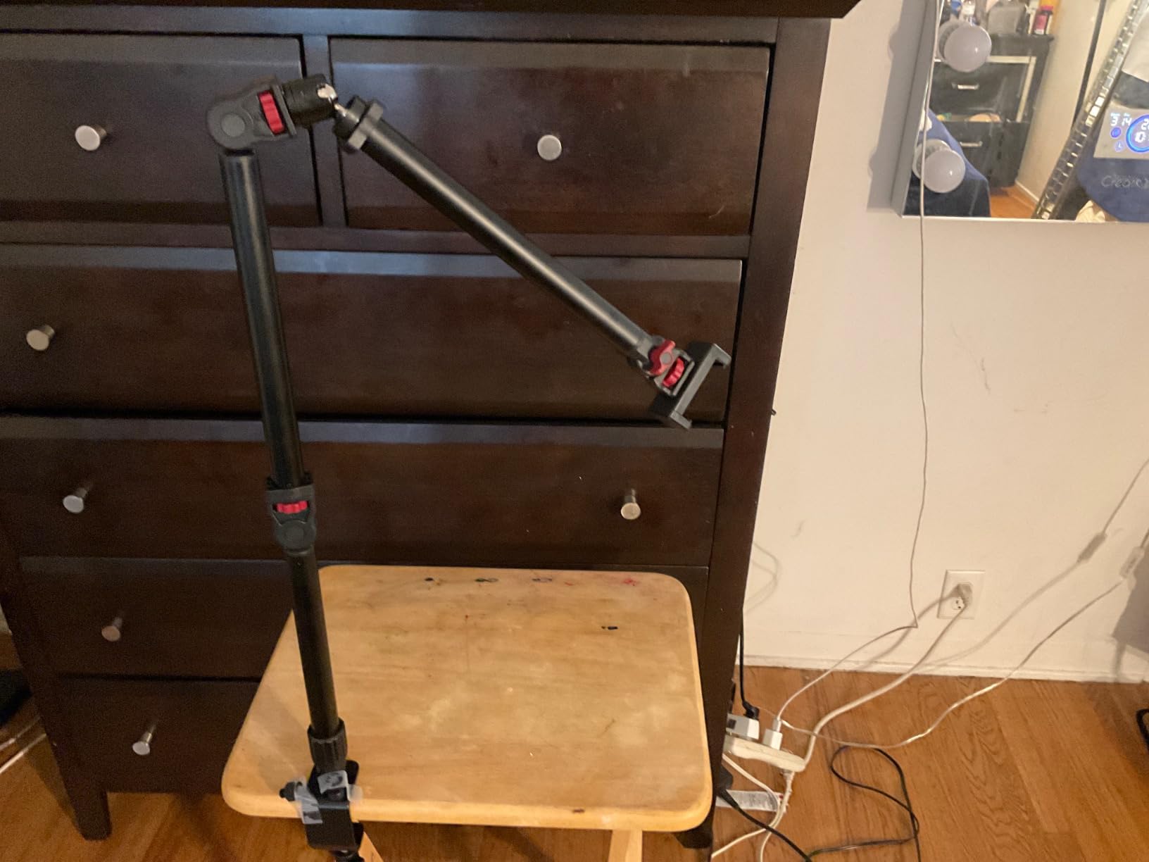 Overhead Camera Mount Desk Stand, 3-Section Detachable Articulating Arm customer photo 1