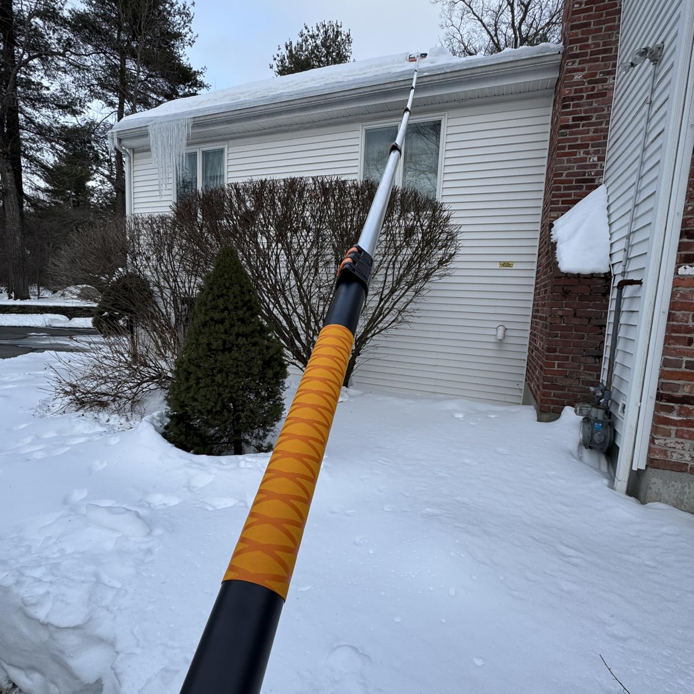 20 Foot Exterior House Cleaning Brush Set with 4-12 ft Extension Pole customer photo 1