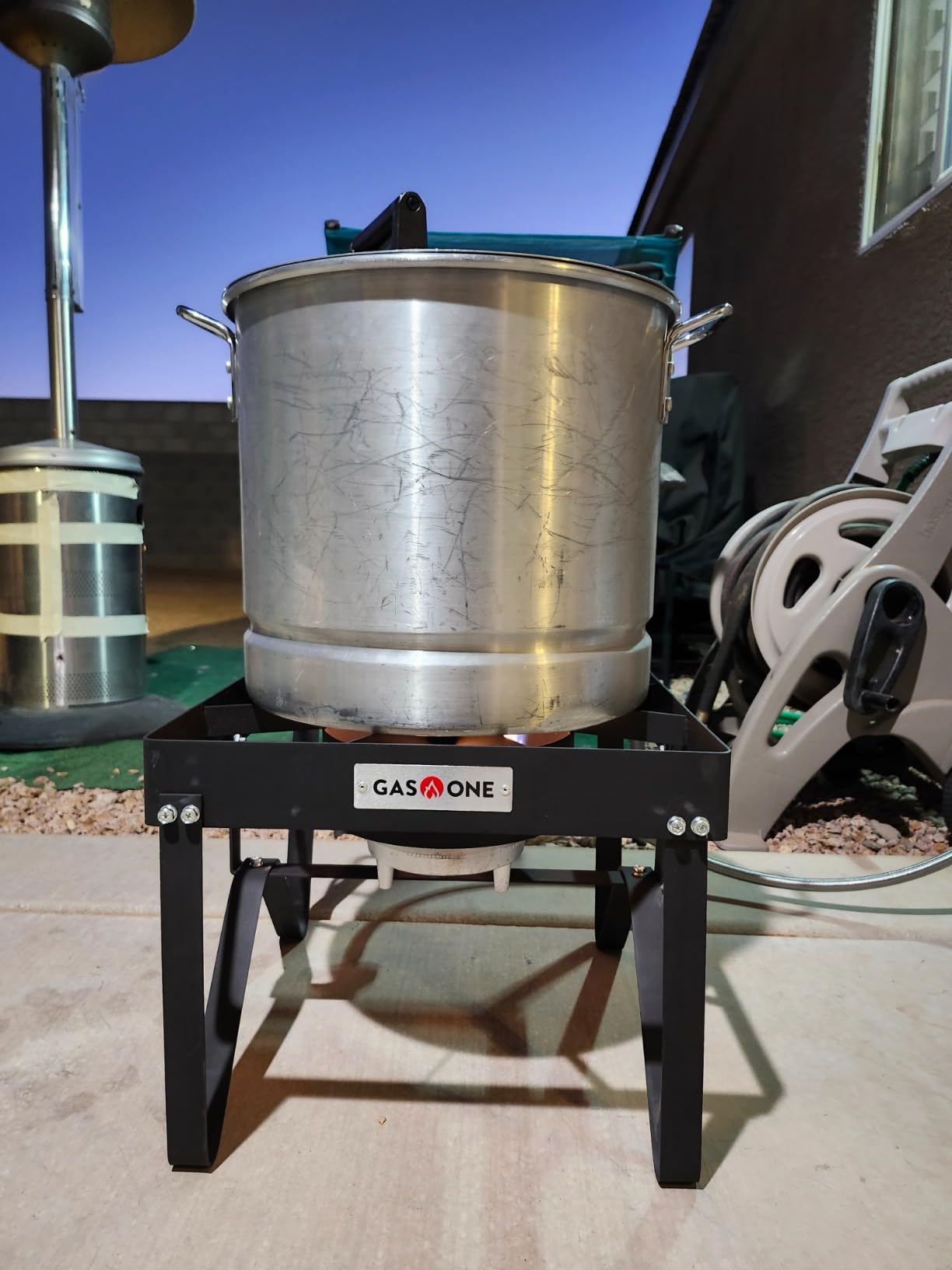 GasOne B-5200K Outdoor Cooker with High Pressure Steel Braided Hose Propane Burner Camp Stove customer photo 1