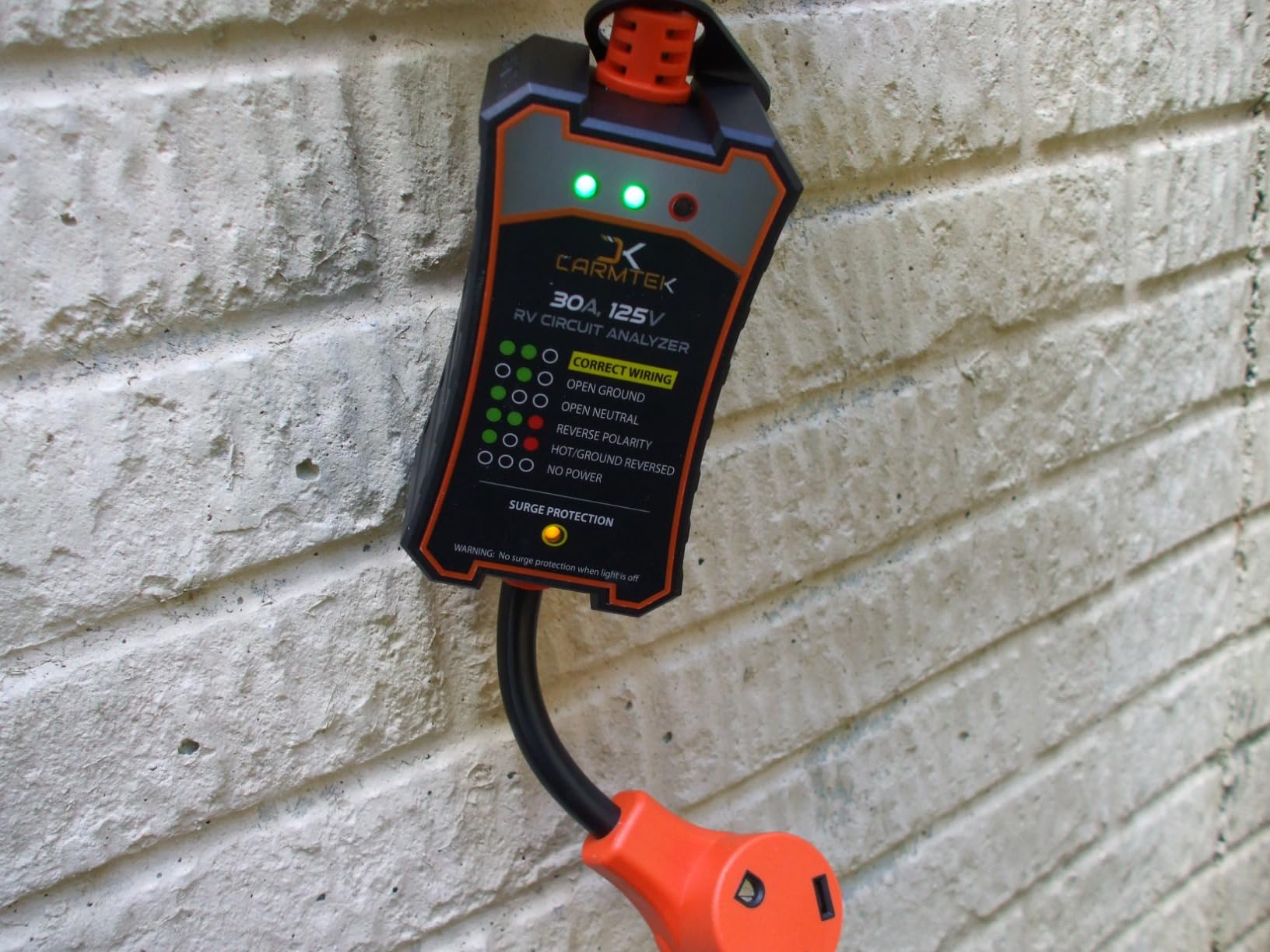 CARMTEK RV Surge Protector 50 Amp - RV Circuit Analyzer with Integrated Surge Protection, Smart 50 Amp Surge Voltage Defender with Grip Handles customer photo 1