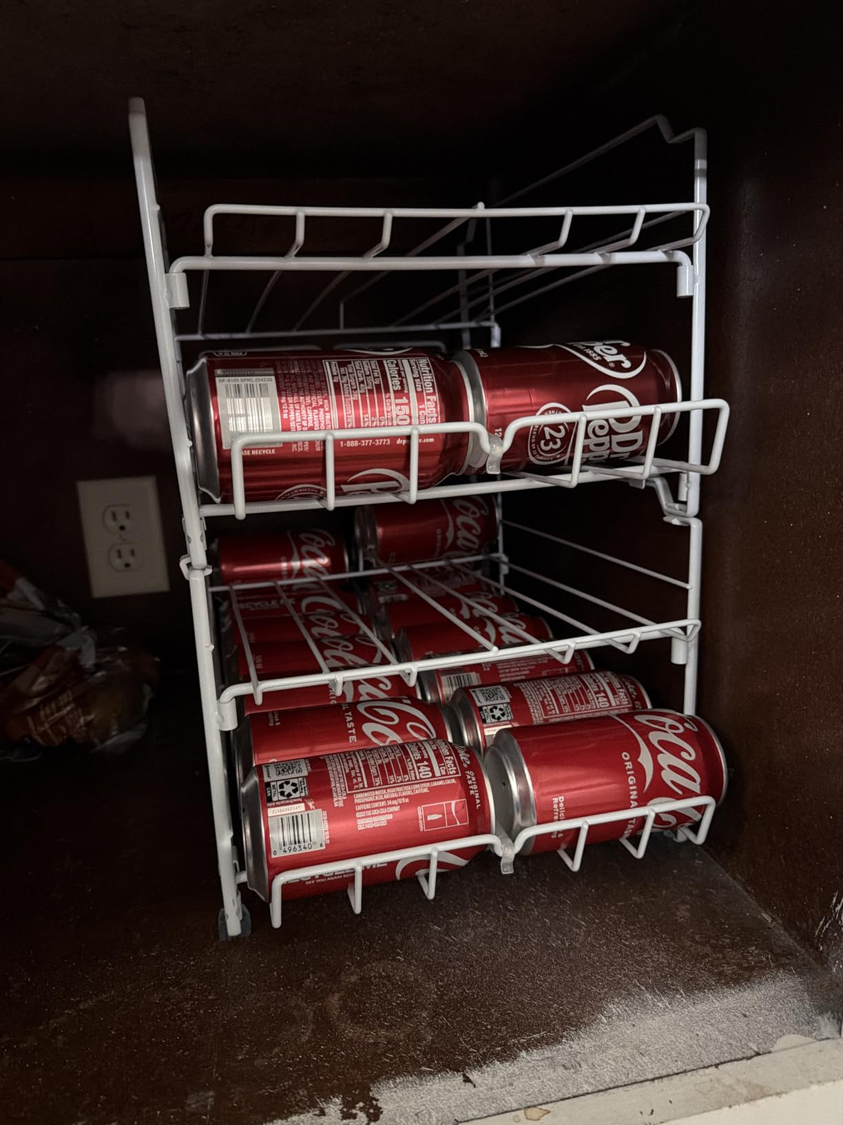 Simple Houseware Dual Row Front Loading Can Dispenser, Chrome customer photo 1