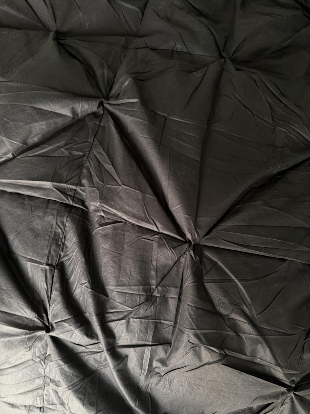 Three Geese Pinch Pleat Waterfowl Feathers and Down Comforter Queen Size Duvet Insert, 1200TC 100% Cotton Fabric, Premium All Seasons BlackGrey Warm Hotel Comforter with 8 Tabs. customer photo 2
