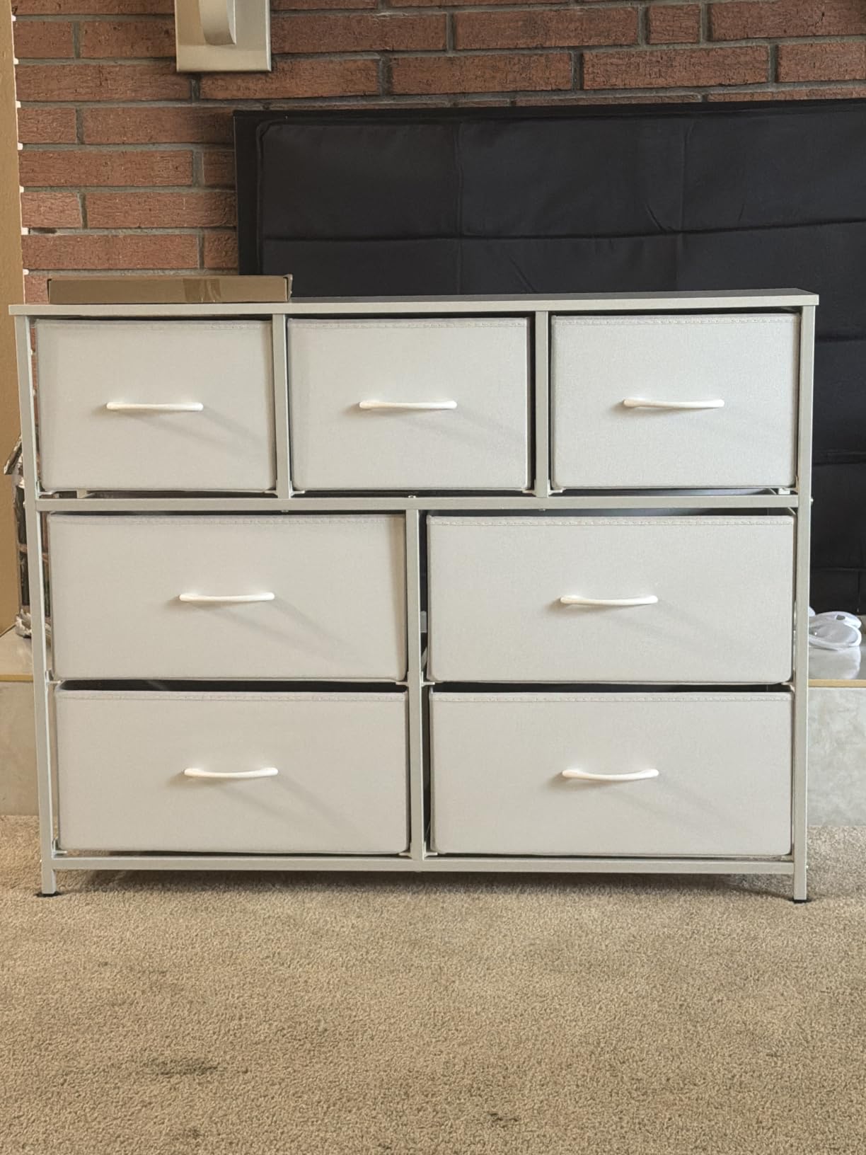WLIVE Dresser for Bedroom, 7 Drawers, TV Stand, White customer photo 2