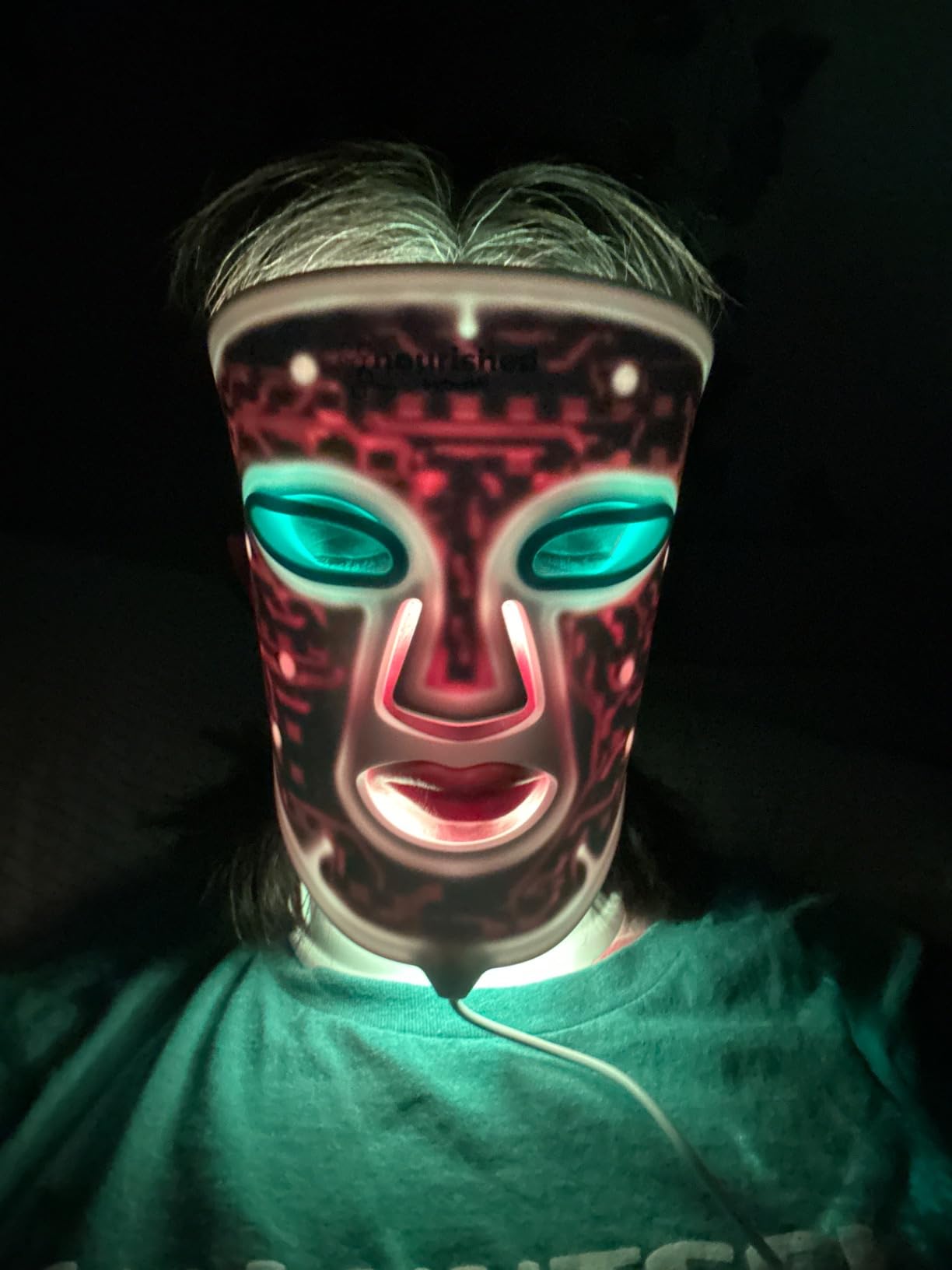 Nourished Bodynskin LED Light Therapy Face & Neck Mask - Facial Skin Care Device - 7 Colors Red & Blue - Rejuvenation, Anti-aging Product for Wrinkles customer photo 1