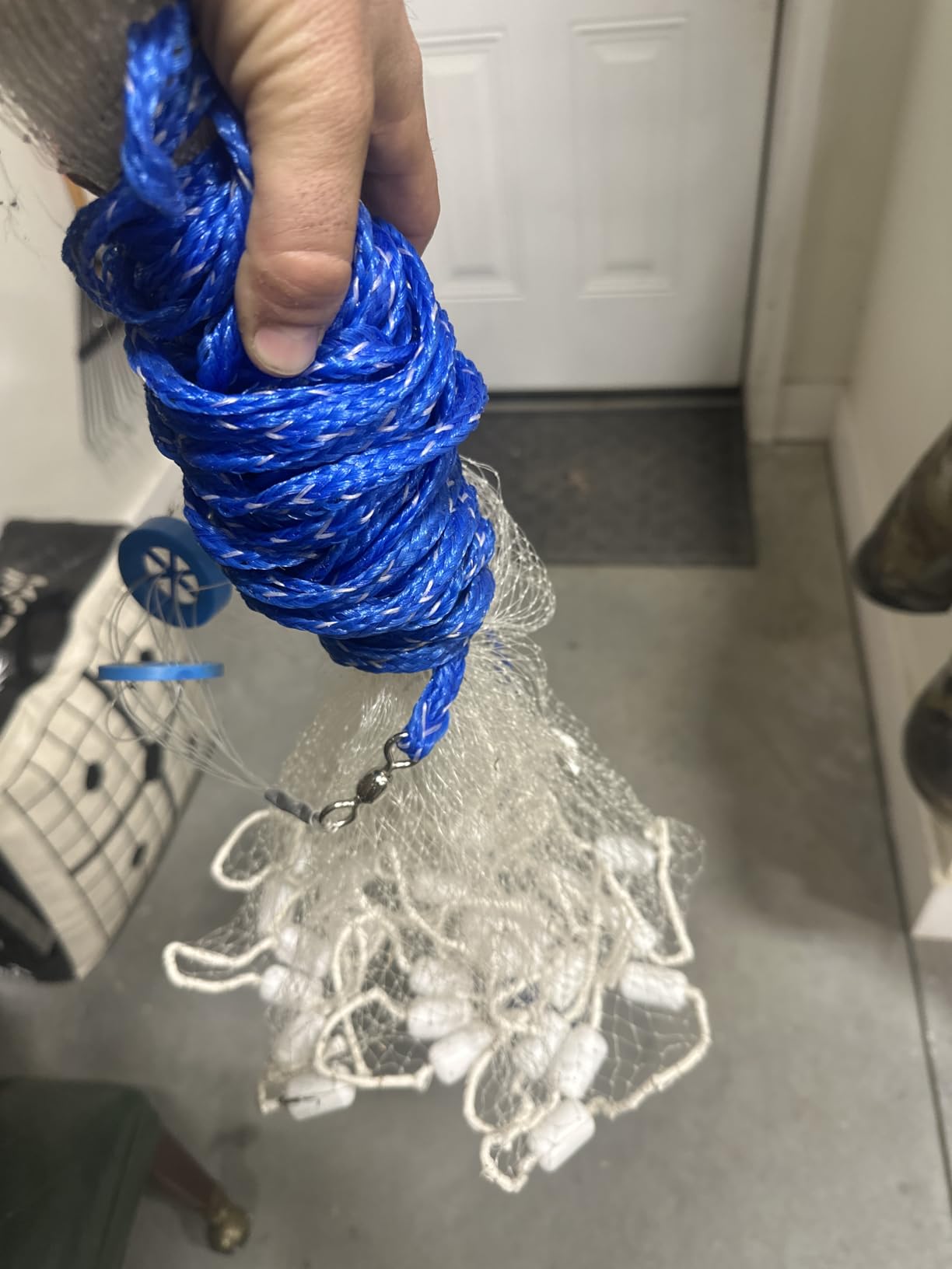 Drasry Saltwater Fishing Cast Net 3/8 and 1/4 Mesh with Heavy Duty Gray Sinker American Monofilament Fish Throw Net for Bait Trap 3FT 4FT 5FT 6FT 7FT 8FT 9FT Radius customer photo 1