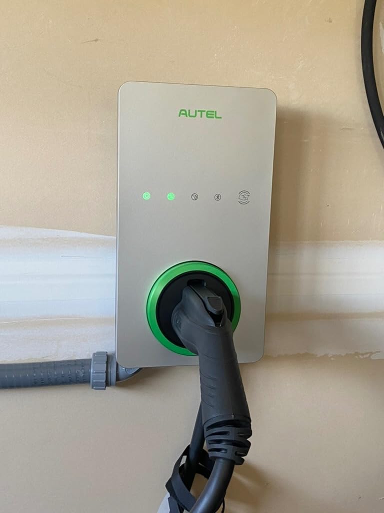 Autel Level 2 EV Charger up to 50Amp, 240V, Indoor/Outdoor Car Charging Station with J1772 Connector, Wi-Fi and Bluetooth Enabled EVSE, 25-Foot Cable, Hardwired, Dark Gray customer photo 1