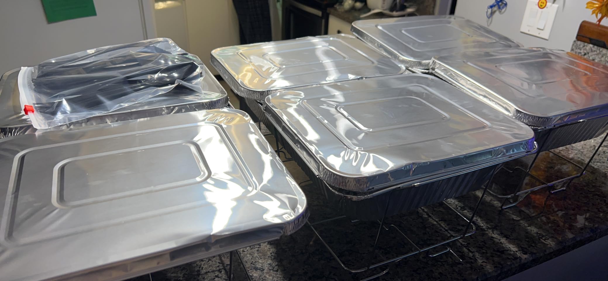 Large Full Size 33-Pcs Disposable Chaffing Buffet with-Covers, Utensils, Fuel Cans – Premium Chafing Dish Set for Events, Parties, Catering customer photo 2