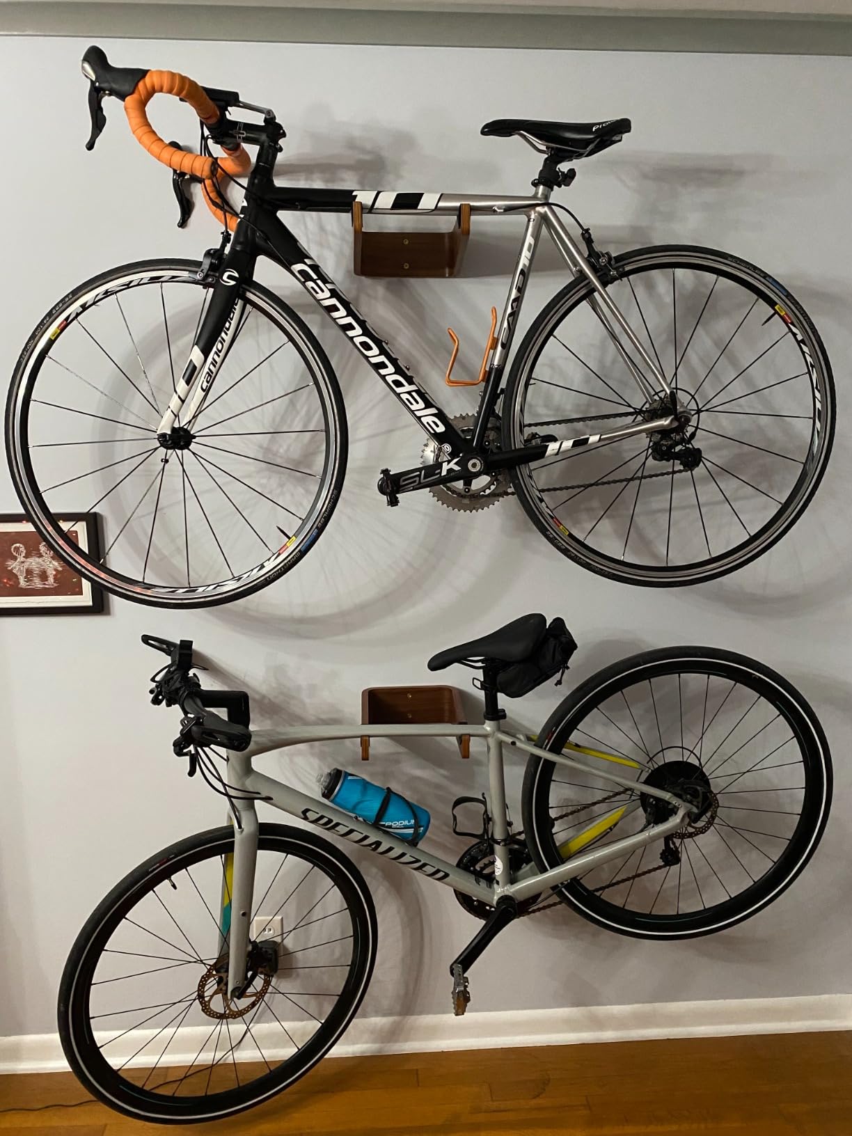 WOKK Wooden Bike Wall Mount - Horizontal Bicycle Wall mount for Home or Garage, Wall Bike Rack for apartment, Your Elegant Indoor Bike Storage customer photo 2