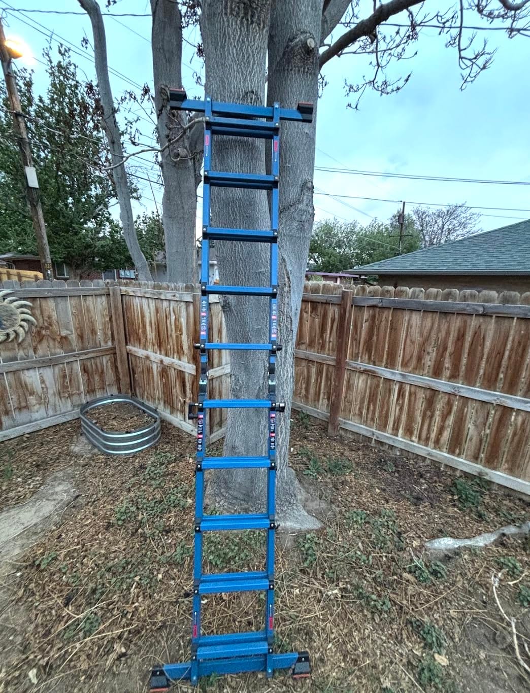 LANBITOU Ladder A Frame Extension 14Ft Multi Position for Home 330lbs customer photo 1