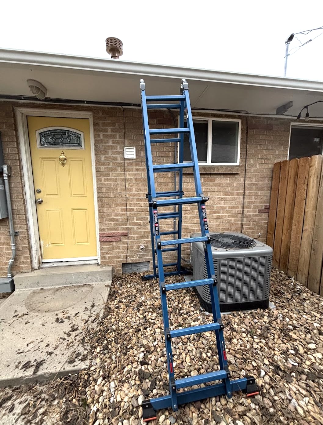 LANBITOU Ladder A Frame Extension 14Ft Multi Position for Home 330lbs customer photo 2