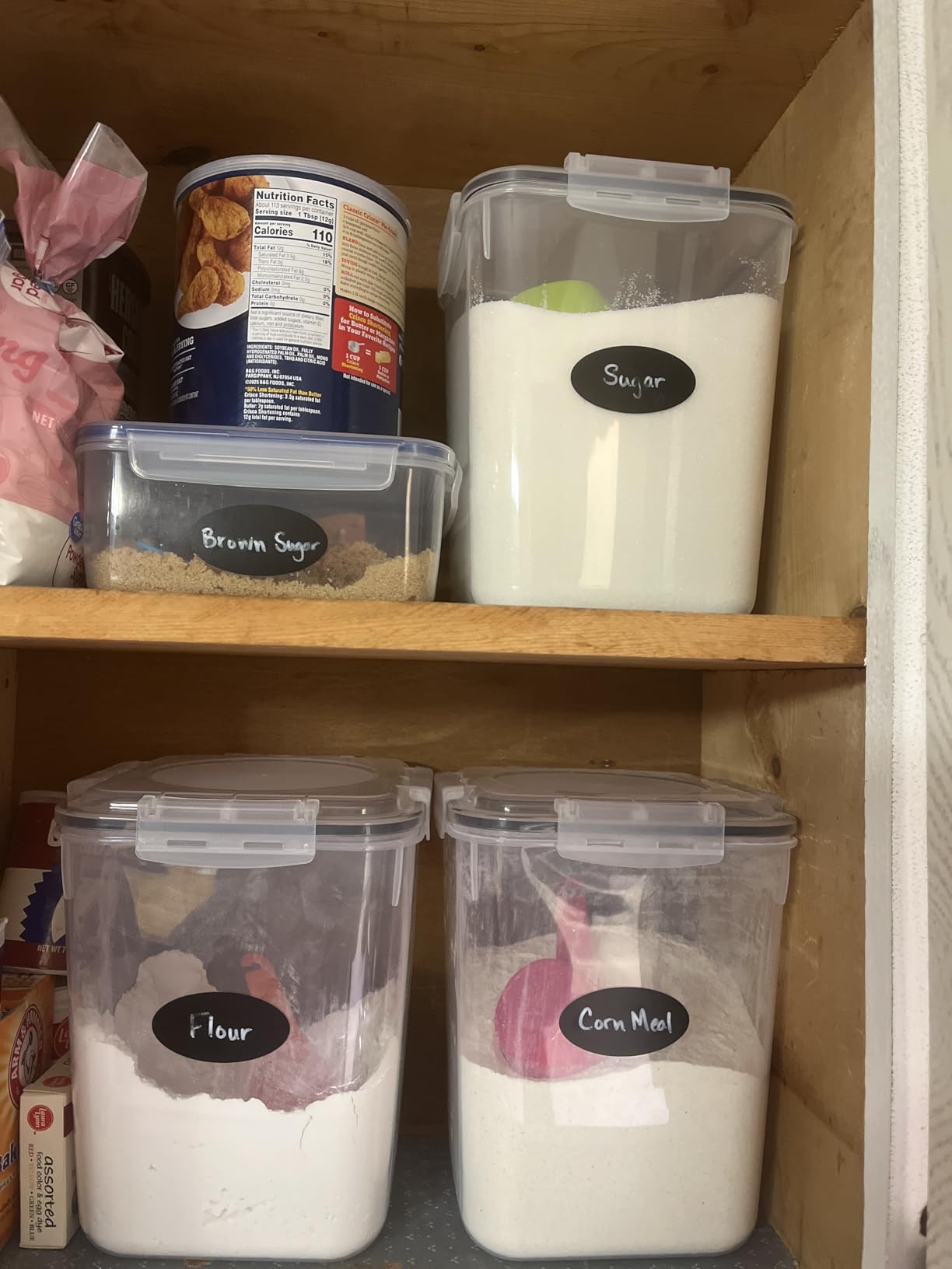 Storeganize Flour Sugar Storage Containers (5.3L/4pk) Great Rice Canisters Sets For The Kitchen pantry, Large Food Storage Containers With Lids Airtight customer photo 1