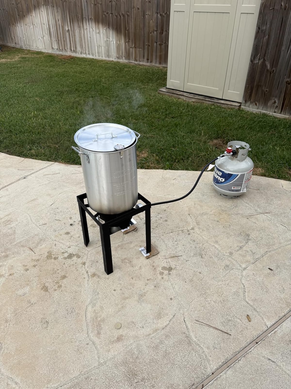 ROVSUN 30QT Turkey Fryer & 10QT Fish Fryer Kit w/ 55,000BTU Propane Stove, Aluminum Outdoor Deep Fryer & Seafood Boiler Steamer w/Baskets, Thermometer, Marinade Injector, Turkey Rack & Rack Lifter customer photo 2