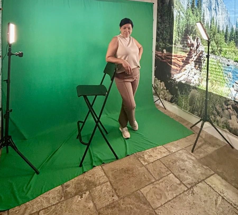 Green Screen Backdrop 6x9ft Photo Backdrop Chromakey Muslin Portrait Green Backdrop for PS Keying/Video Creation/Studio Portrait Shoots customer photo 1