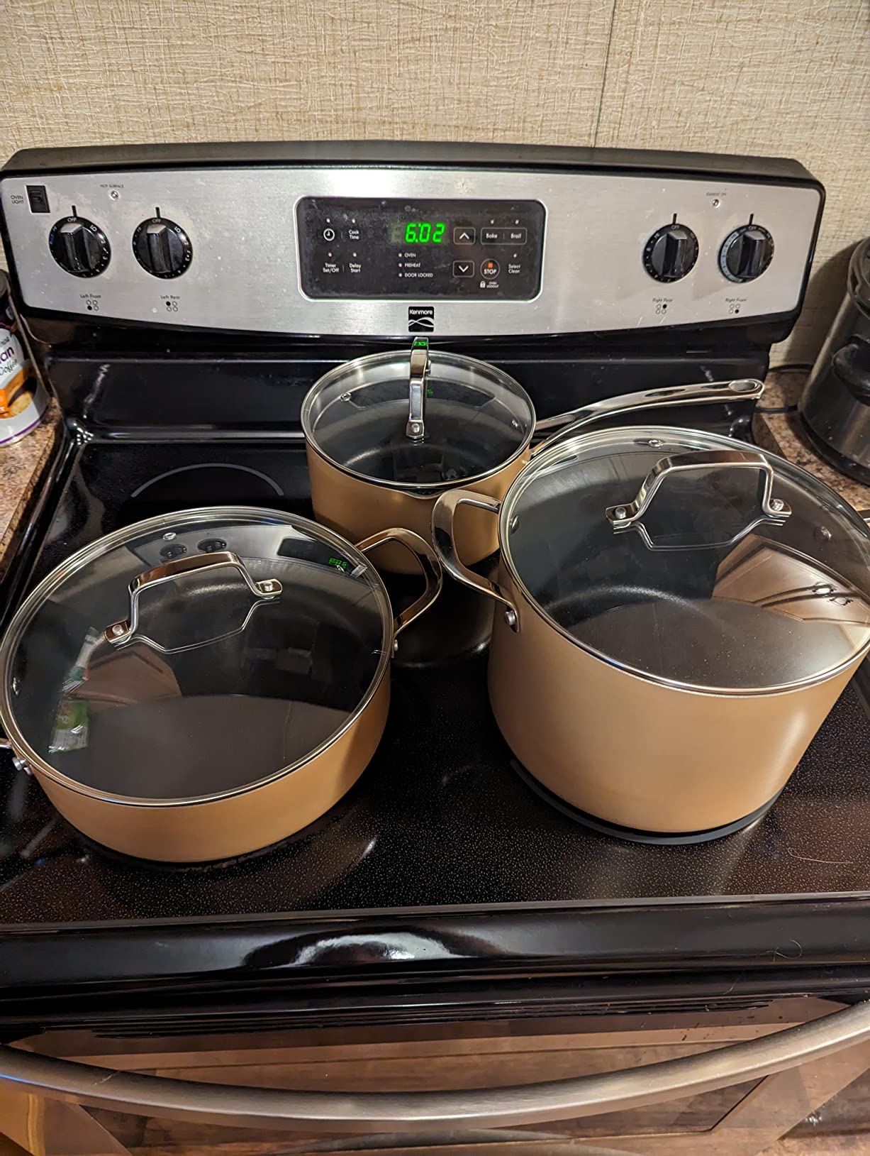 Martha Stewart 12 Piece Heavy Gauge Aluminum Hard Anodized Premium Nonstick Cookware Set, Induction Safe, Copper w/Black Interior customer photo 2