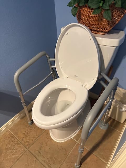 Toilet Safety Rails for Seniors Adjustable Detachable Fits Most Toilets customer photo 2