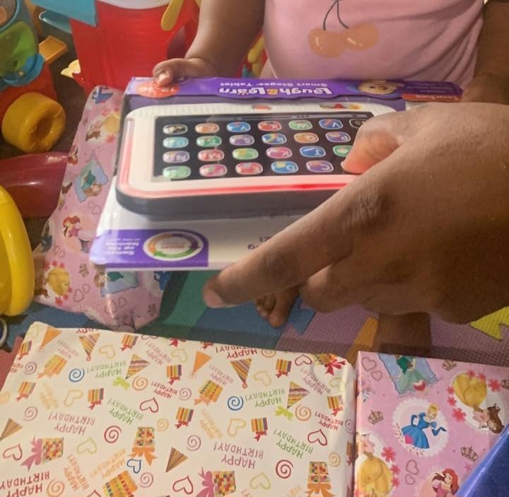 Fisher-Price Toddler Learning Toy Laugh & Learn Smart Stages Tablet Pretend Computer with Music & Lights for Kids Ages 1+ Years customer photo 1