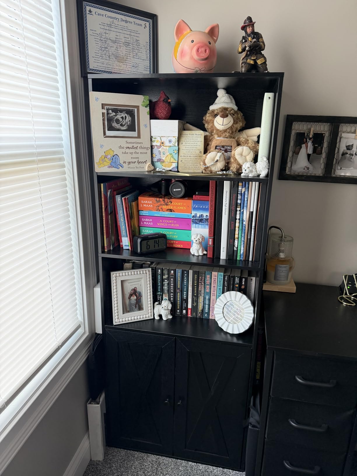 IRONCK Industrial Bookshelves and Bookcases with Doors and Shelves | 11.8in Deeper engineered-wood, concealed storage, anti-tip bracket, each shelf supports up to 22 lbs, 5-Tier Storage Shelves customer photo 1