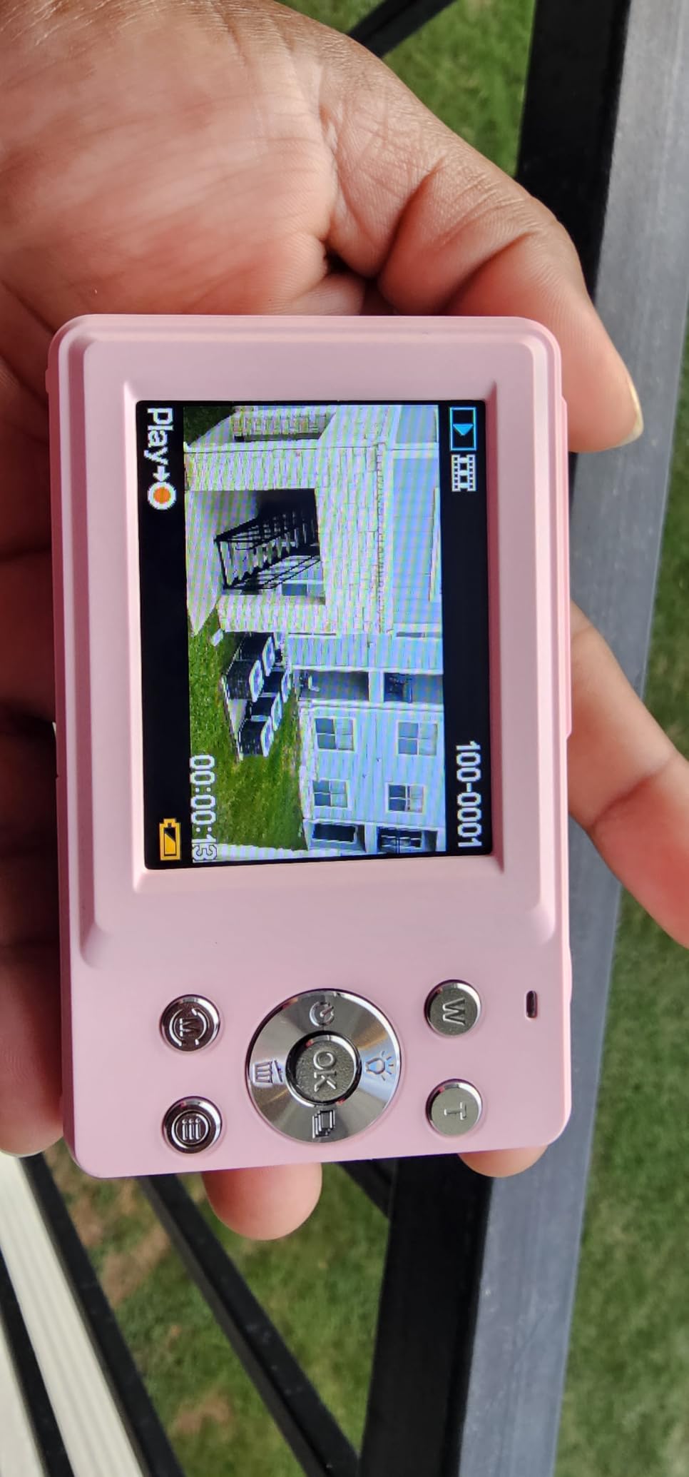 Camkory Digital Camera FHD 1080P with 32G Card 16X Zoom Easy for Kids Pink customer photo 1