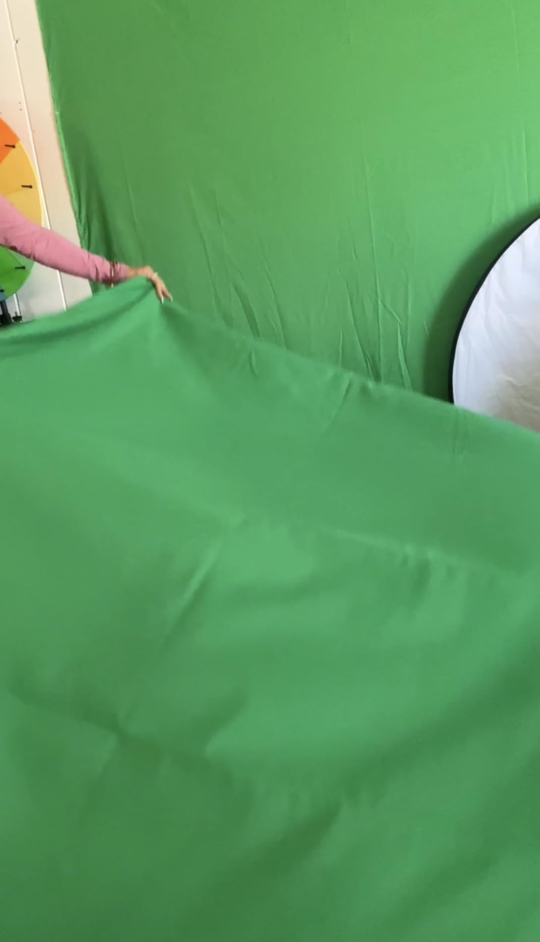 JINSUI Green Screen Backdrop 10x10 ft, Chromakey Background Fabric customer photo 2
