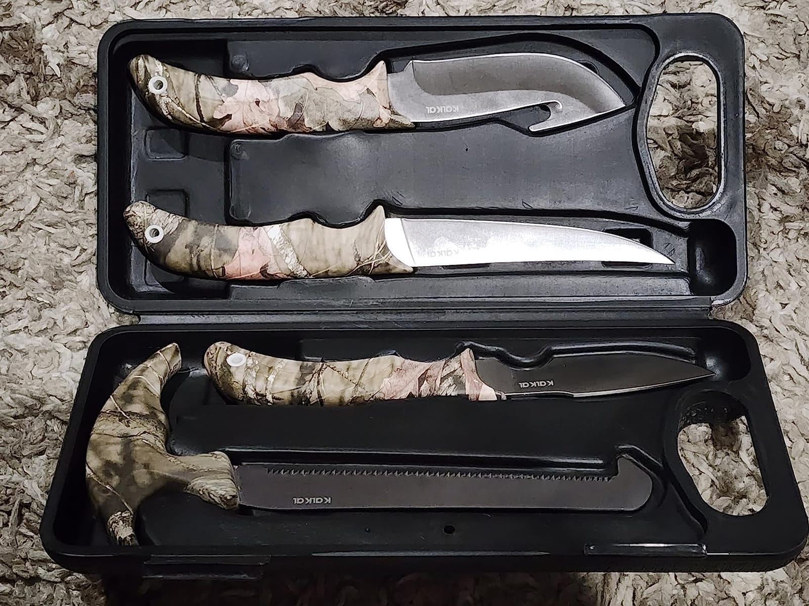 Kalkal Field Dressing Kit Hunting Knife Set, Portable Butcher Game Processing Set with Gut-Hook Skinning Knife, Caping & Boning Knives, for Hunting, Survival, Fishing, Camping, Hunting Gifts for Men customer photo 1