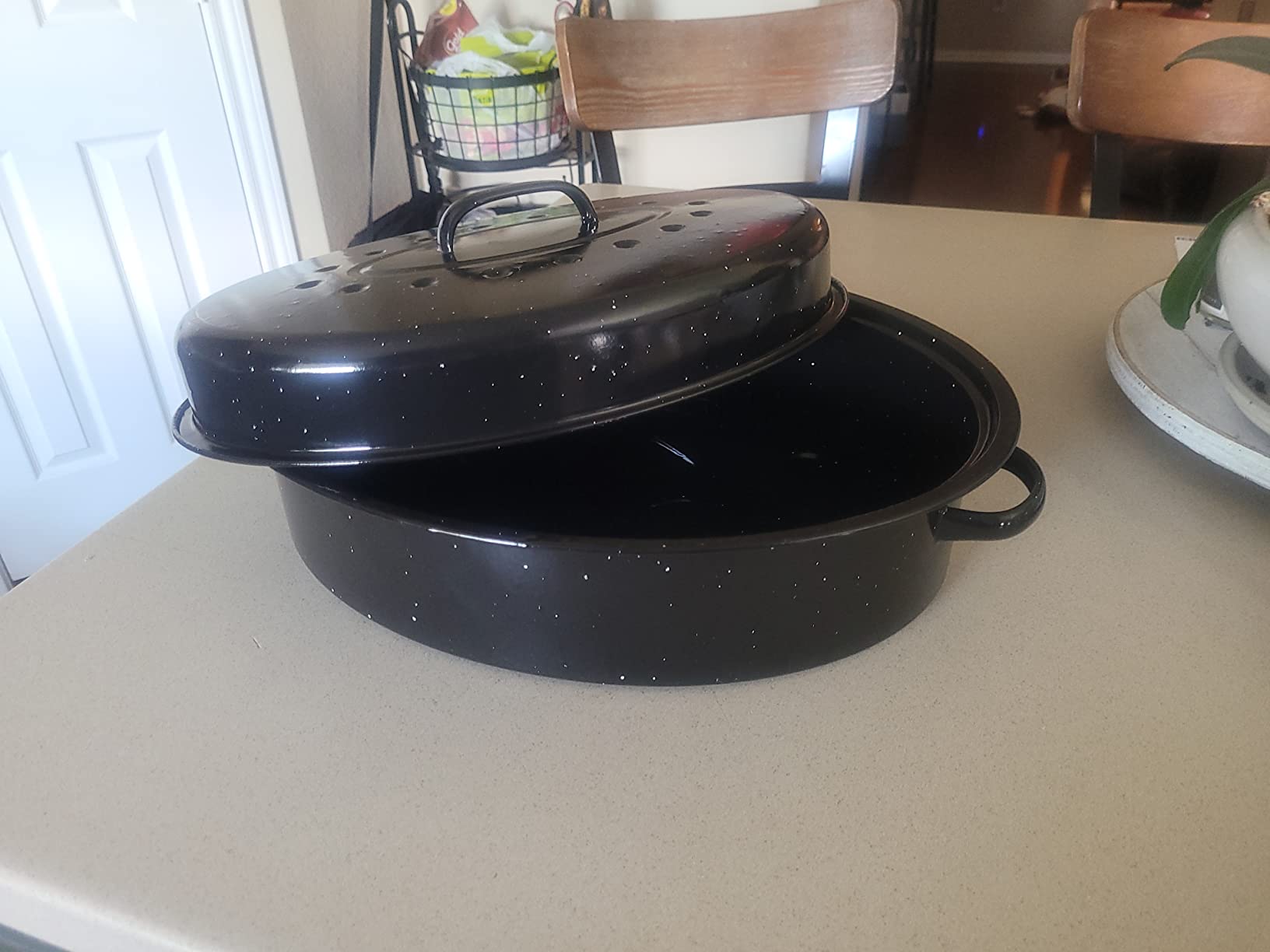 15 Inch Stainless Steel Roasting Pan with Cooling Rack customer photo 2