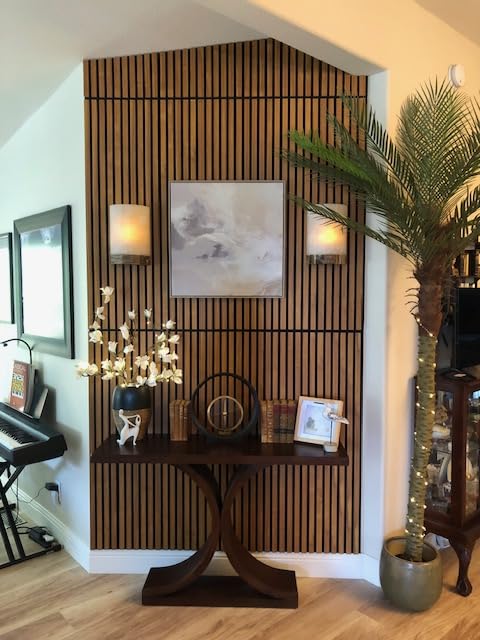 Art3d 2-Pack Fluted Acoustic Wood Slat Wall Panel, 47.2 x 23.6 Inch, Walnut customer photo 2