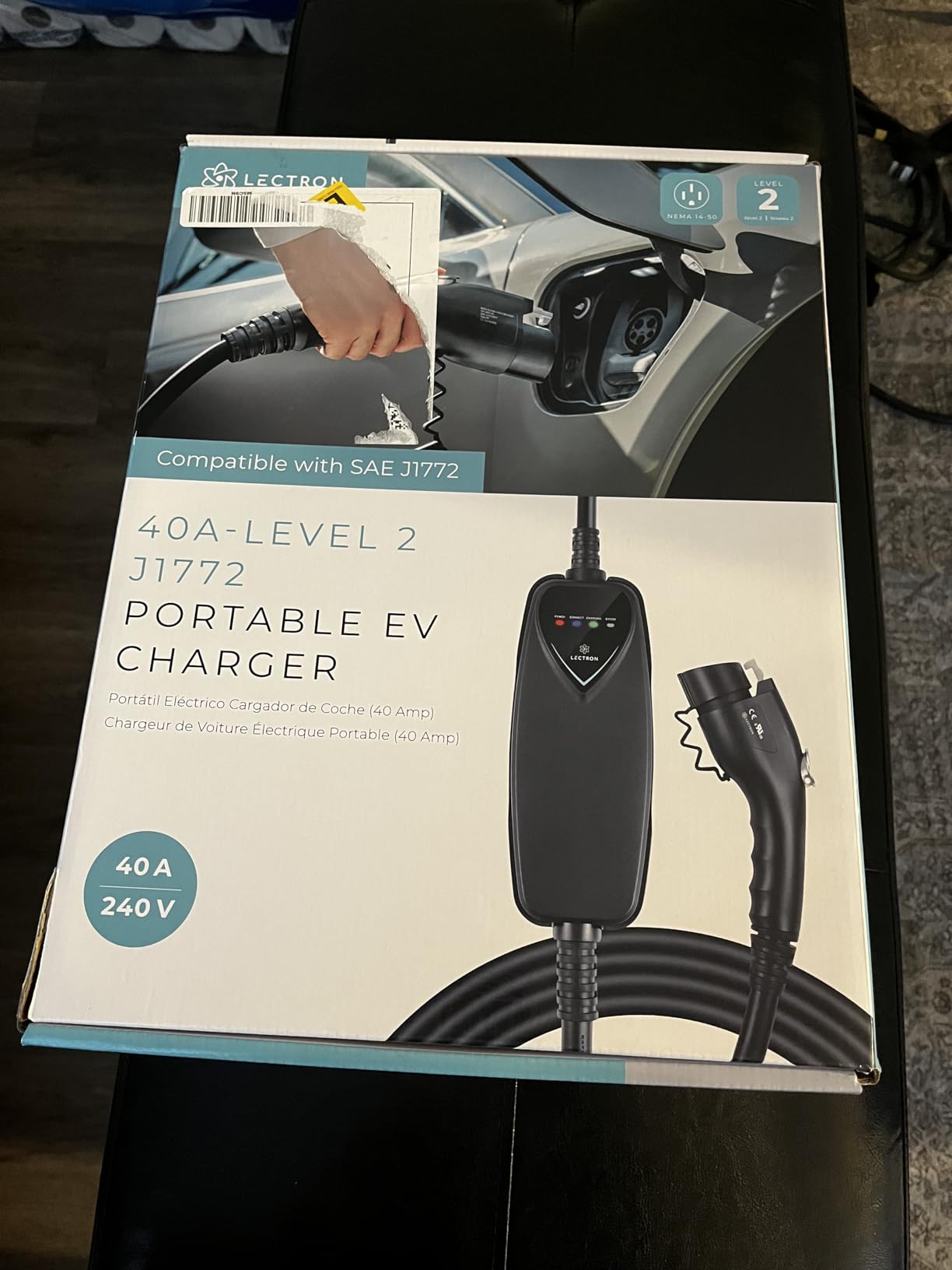 Lectron Level 2 EV Charger - ETL Certified, 240V, 40 Amp, NEMA 14-50 Plug, 16 ft Extension Cord & J1772 Cable- Portable Electric Car Charger for J1772 EVs and Plug-in Hybrid Vehicles customer photo 2