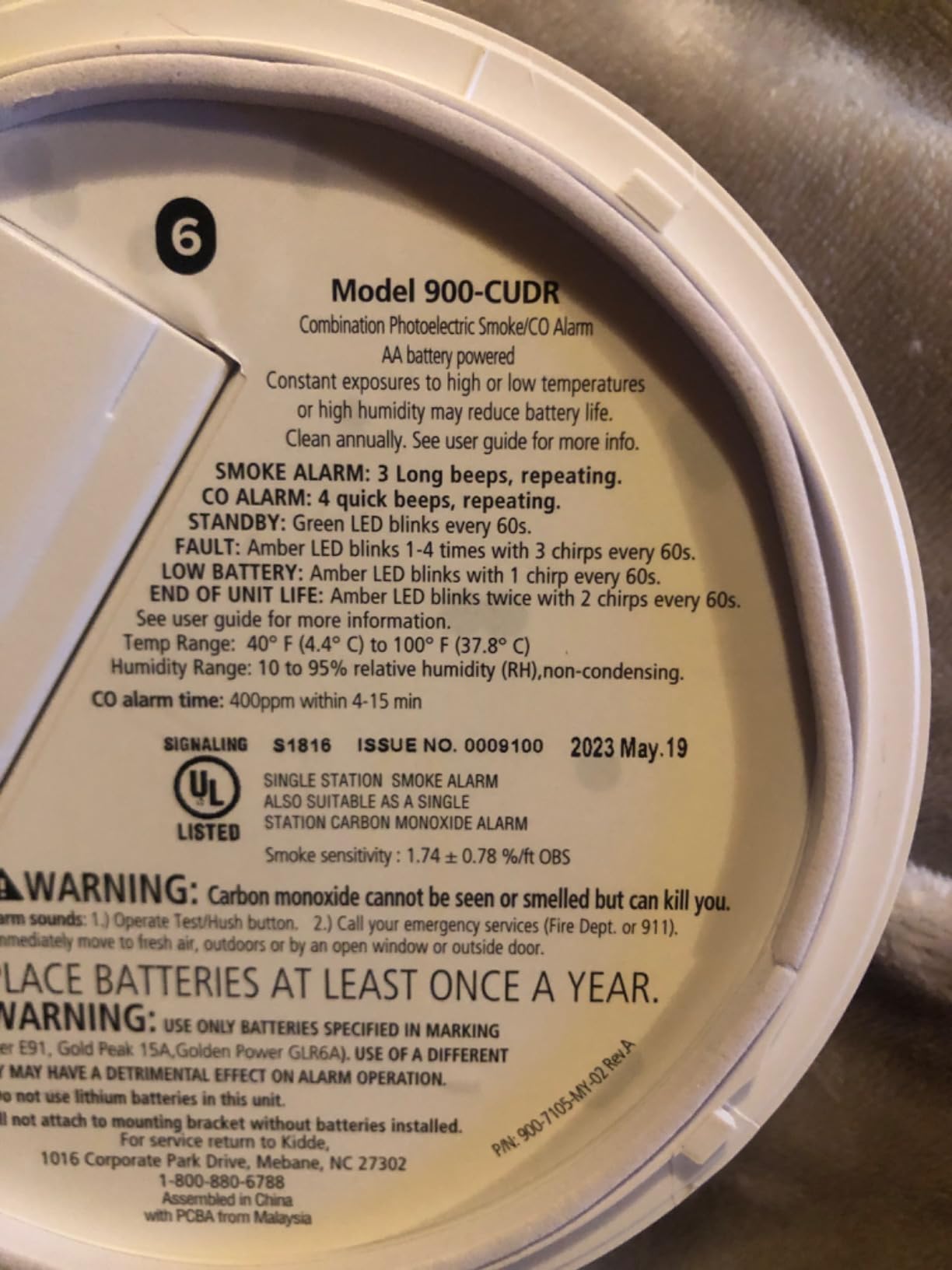Kidde Smoke & Carbon Monoxide Detector, AA Battery Powered, LED Warning Light Indicators, 1 Pack customer photo 1