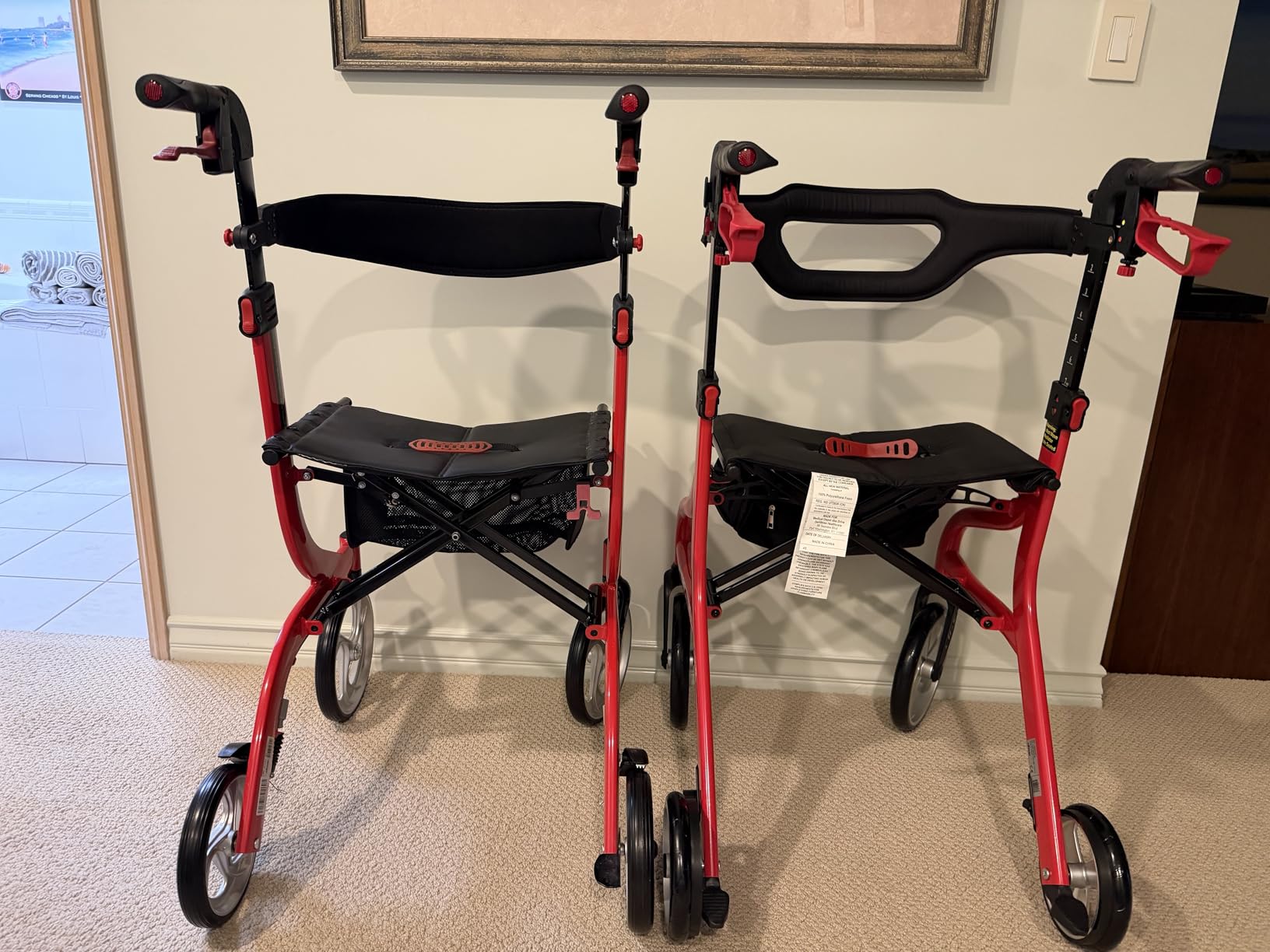 Drive Medical Nitro Sprint Rollator Walker with Seat, Standard, Blue customer photo 1