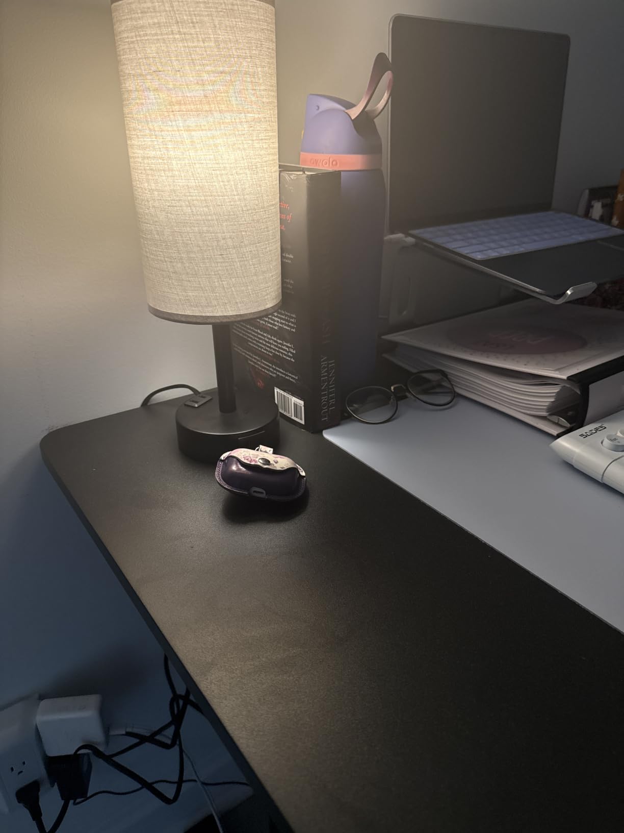 Fenmzee Bedside Table Lamp for Bedroom - Dimmable Touch, USB A+C, AC Outlet customer photo 2