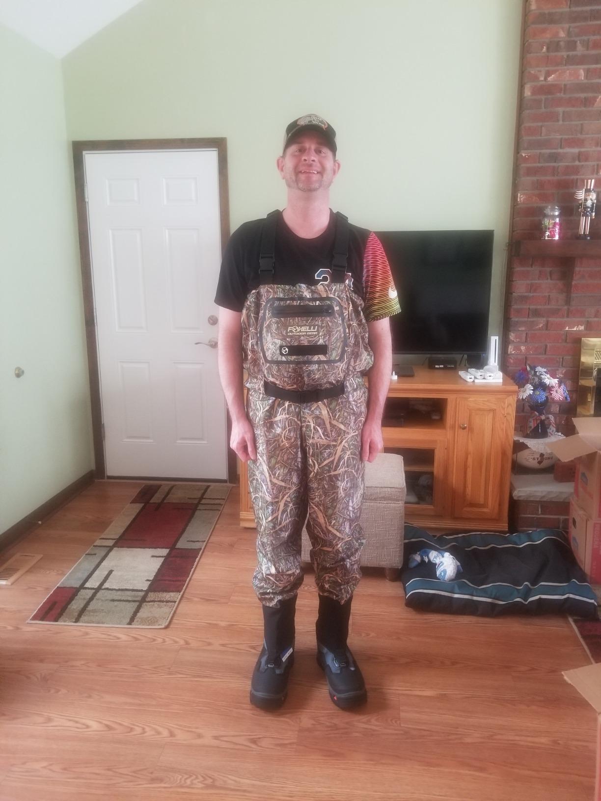 Foxelli Breathable Waders – Fly Fishing Stockingfoot Waders for Men and Women customer photo 1
