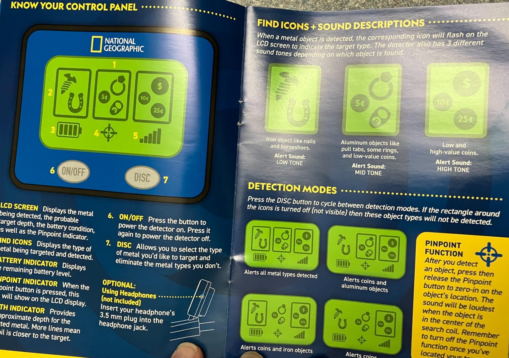 NATIONAL GEOGRAPHIC Metal Detector for Kids - 7.4