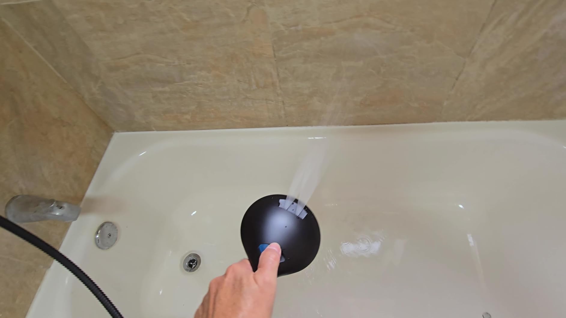 AquaCare High Pressure 8-mode Handheld Shower Head - Anti-clog Nozzles, Built-in Power Wash to Clean Tub, Tile & Pets, Extra Long 6 ft. Stainless Steel Hose, Wall & Overhead Brackets customer photo 2