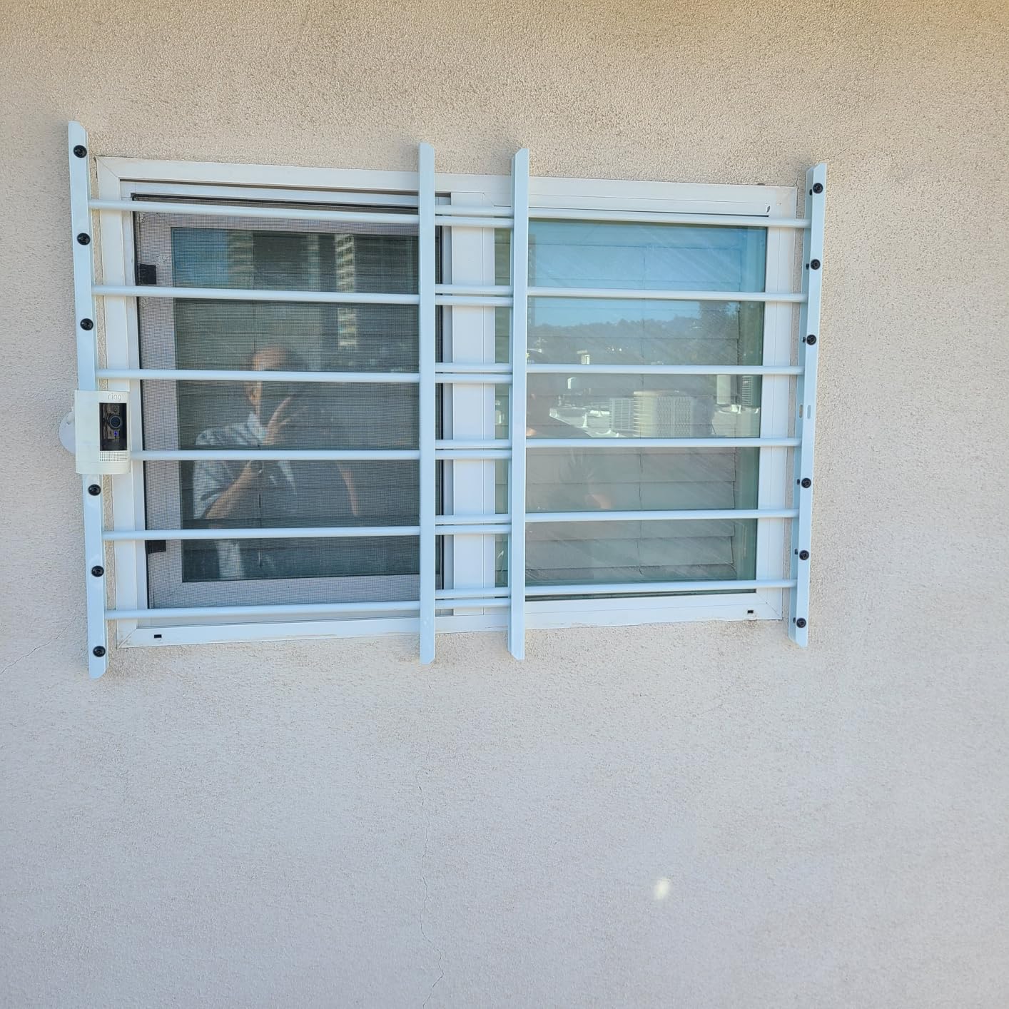 Grisham AWG Fixed Window Security Bars, (Black, 6Bars)26''H x 22''- 38''1/2 Adjustable Width Window Safety Guards for Children, Tubular Steel, Rust Resistant customer photo 1