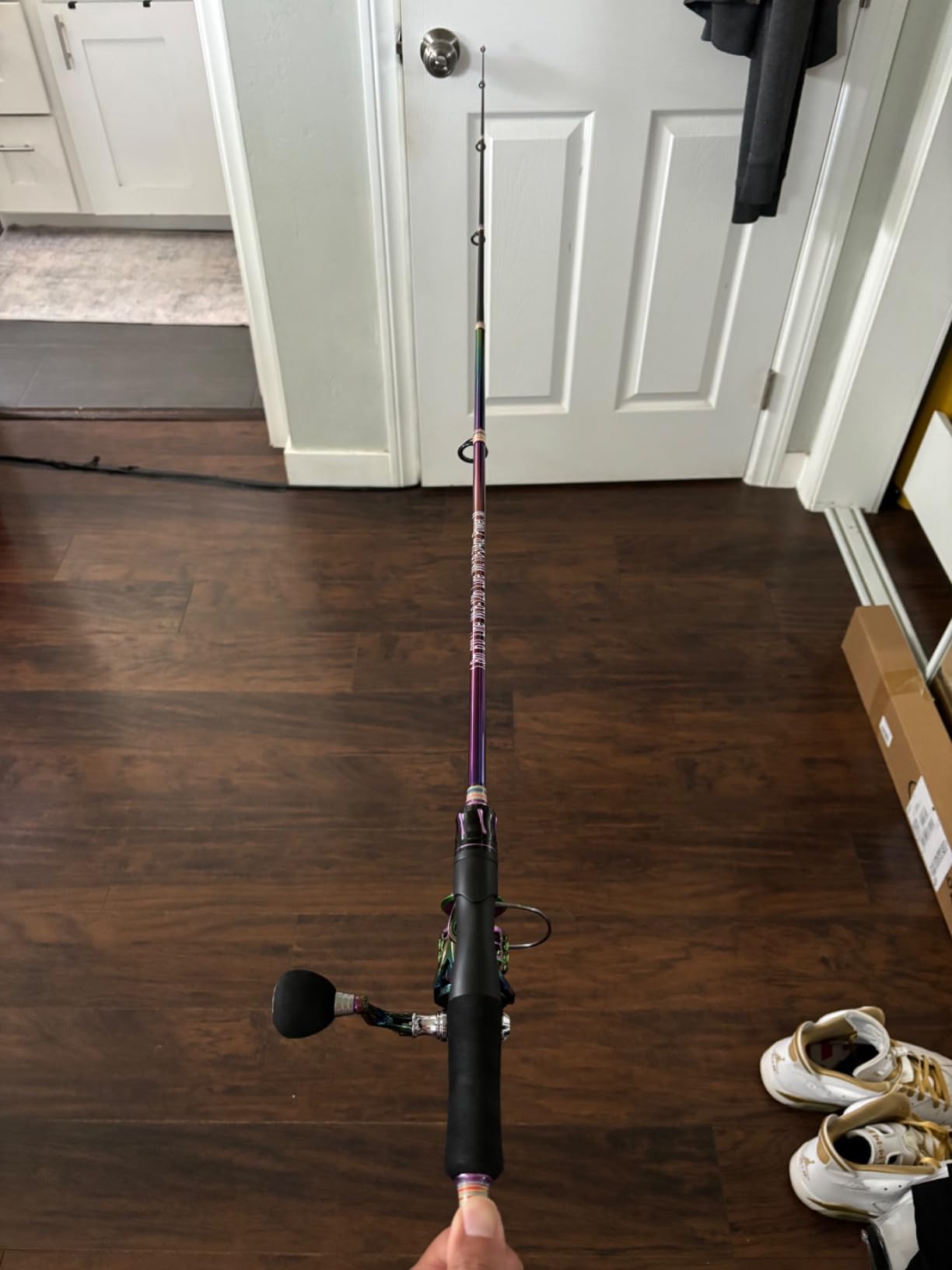Sougayilang Spinning Fishing Reel Rod Combo, Two Pieces Colorful Poratble Light Weight Fishing Rod with Powerful Fishing Gear for Freshwater Bass Trout Fishing customer photo 2