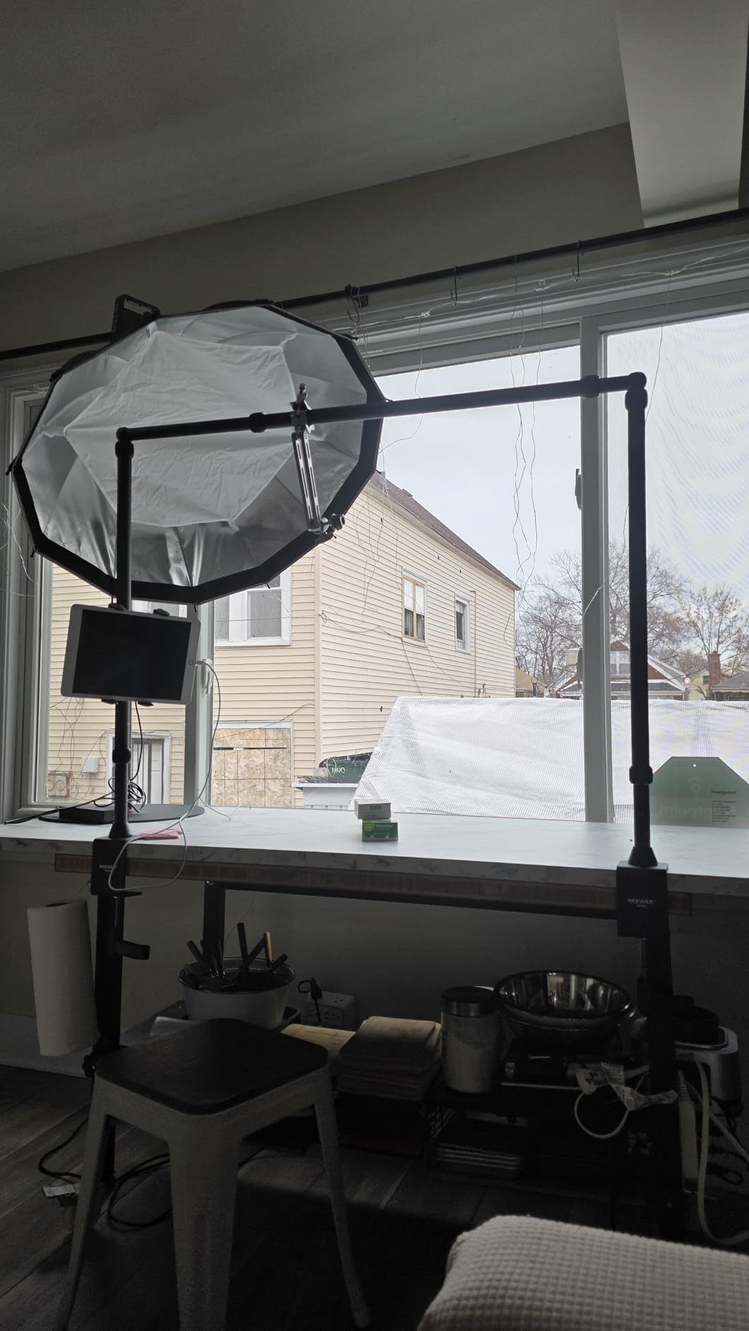 NEEWER Overhead Camera Mount Rig with 2 Ball Heads, Super Clamp, NK002 customer photo 1