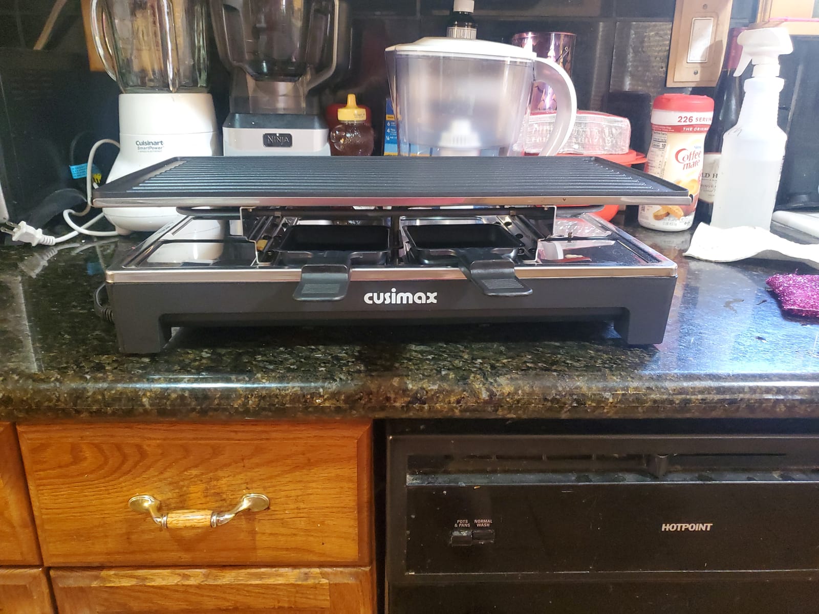 Raclette Table Grill, CUSIMAX Electric Indoor Grill Korean BBQ Grill, Black customer photo 1
