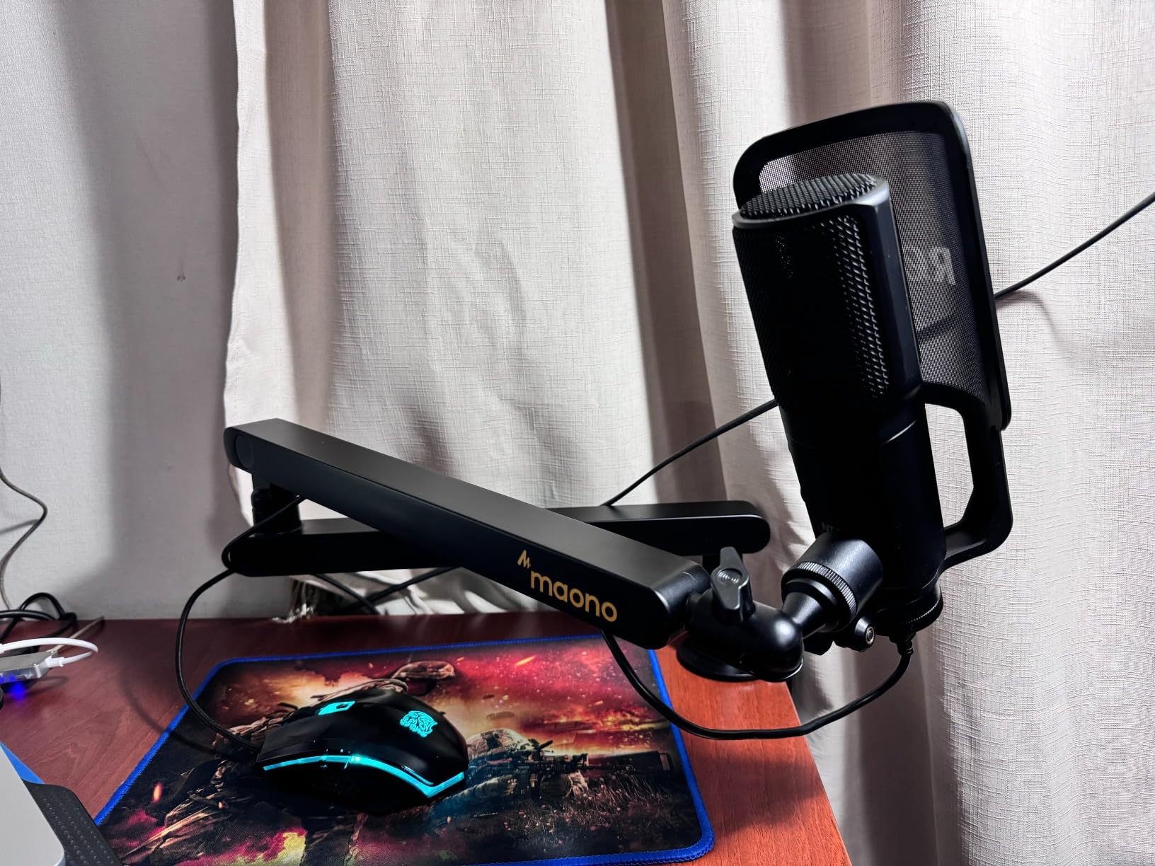 MAONO BA92 Low Profile Mic Boom Arm, Cable Management Microphone Stand customer photo 1