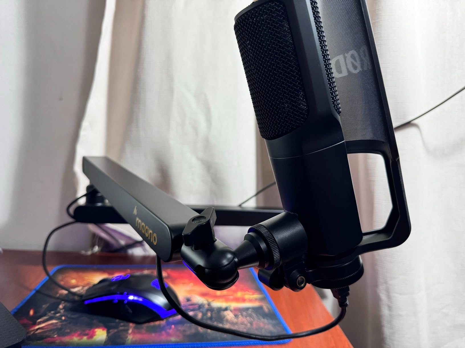 MAONO BA92 Low Profile Mic Boom Arm, Cable Management Microphone Stand customer photo 2